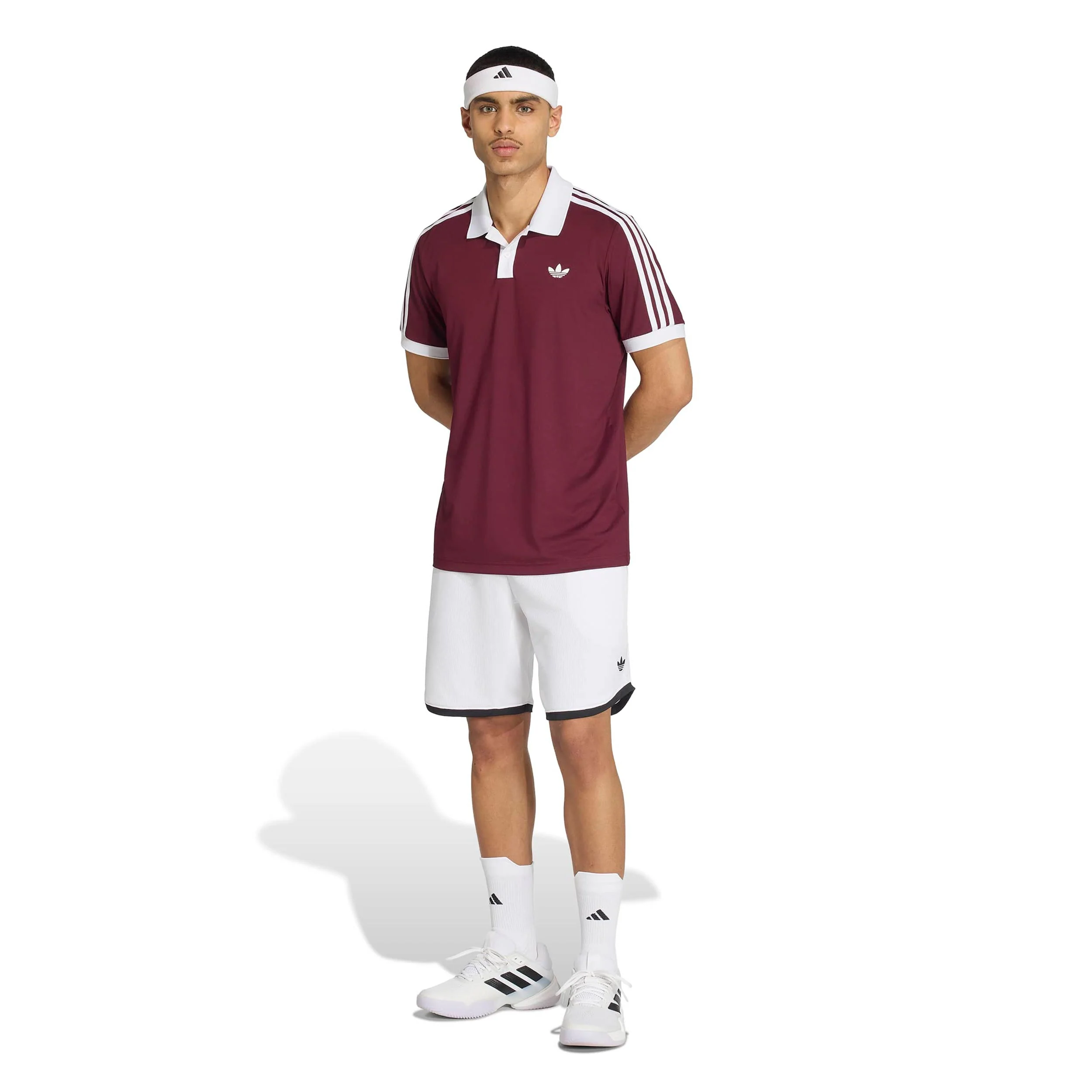 Classics Polo Hombres - rojo vino, blanco - Image 4