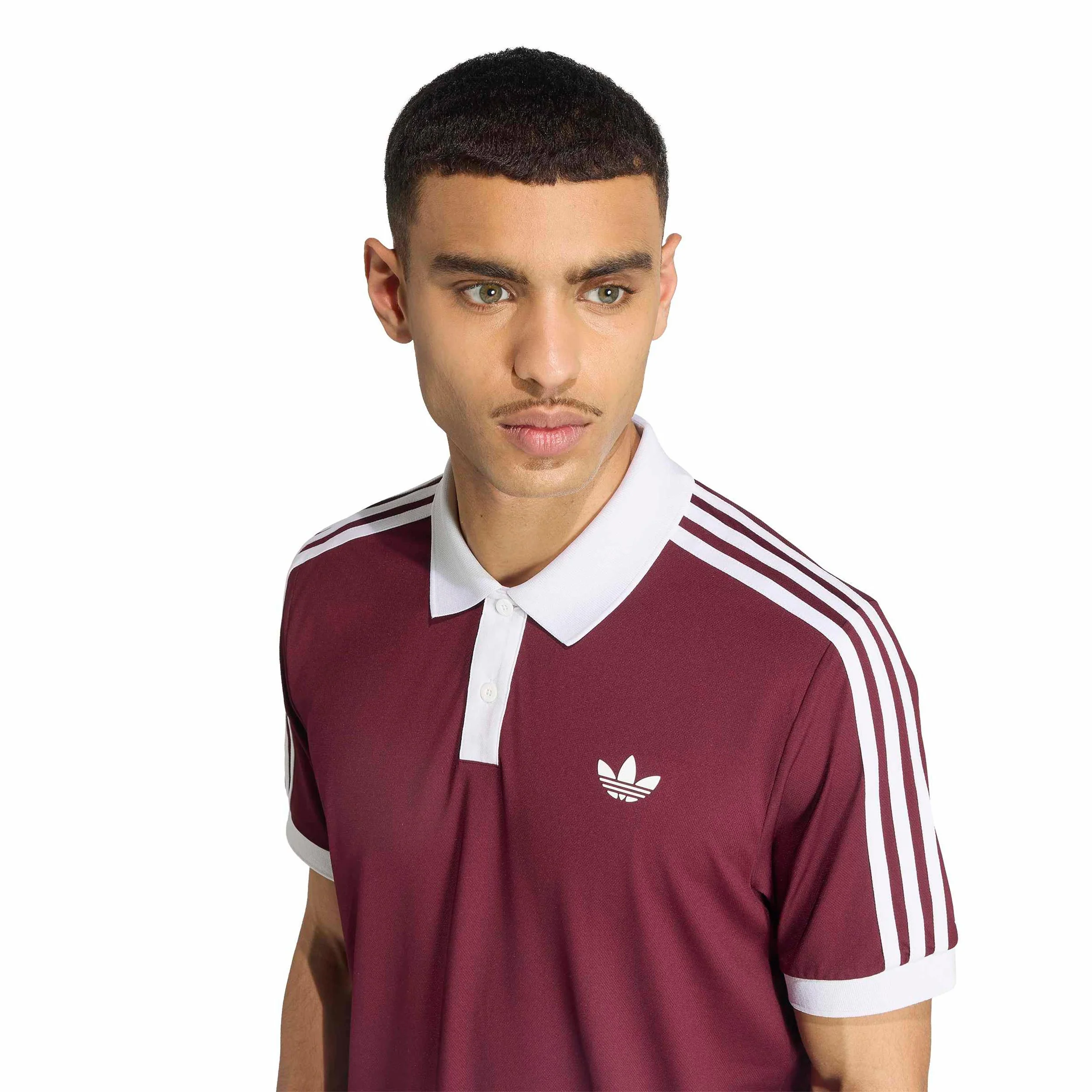 Classics Polo Hombres - rojo vino, blanco - Image 5