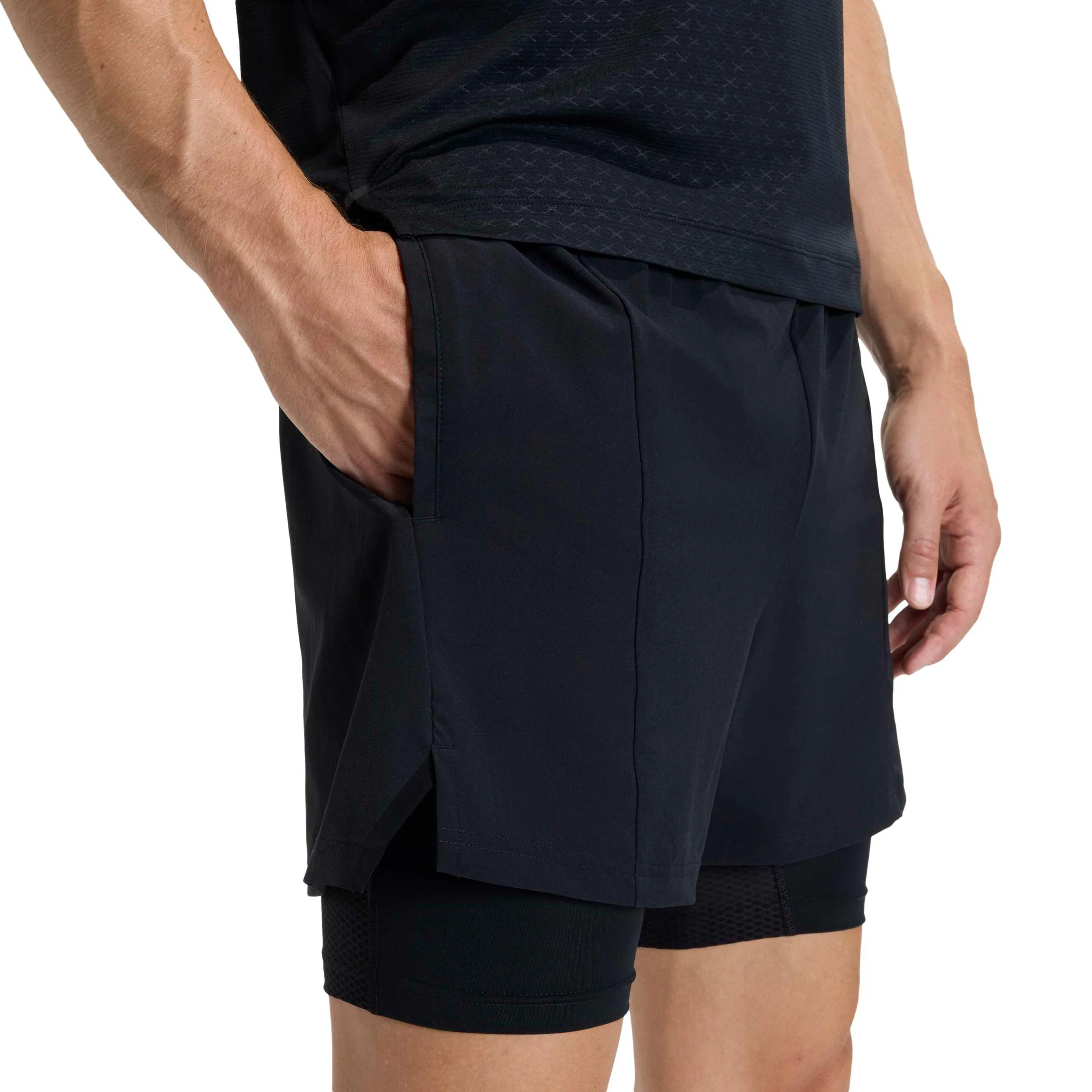 D4T 2in1 Shorts Hombres-negro - Image 6