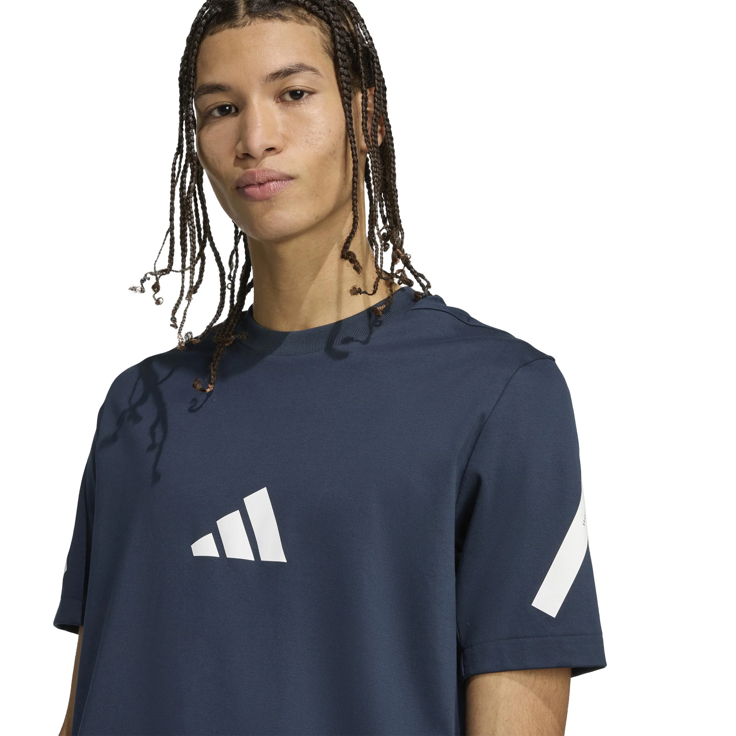 Z.N.E. Camiseta De Manga Corta Hombres-Azul Oscuro,Blanco - Image 5