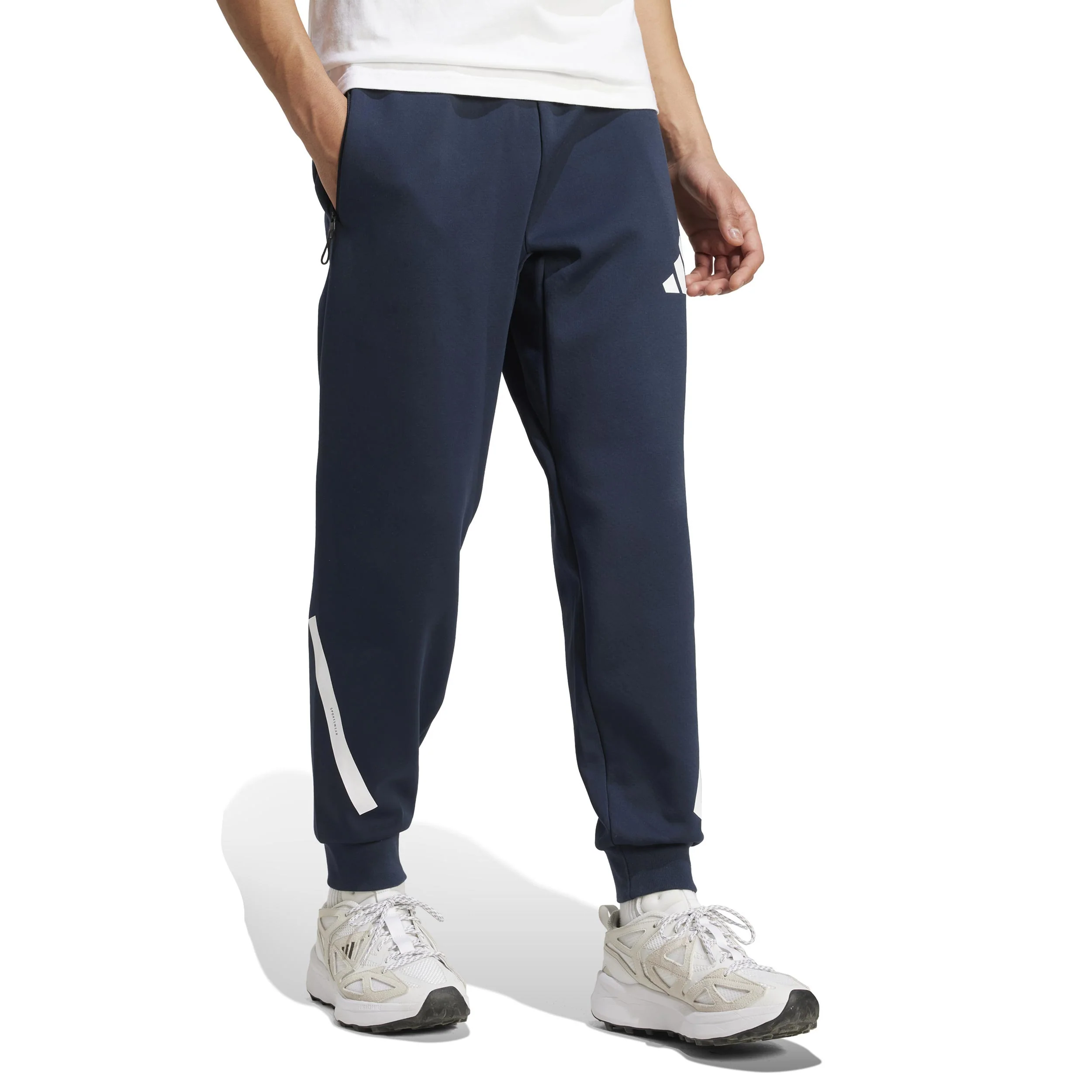 Z.N.E. Pantalón De Entrenamiento Hombres-Azul Oscuro,Blanco - Image 4