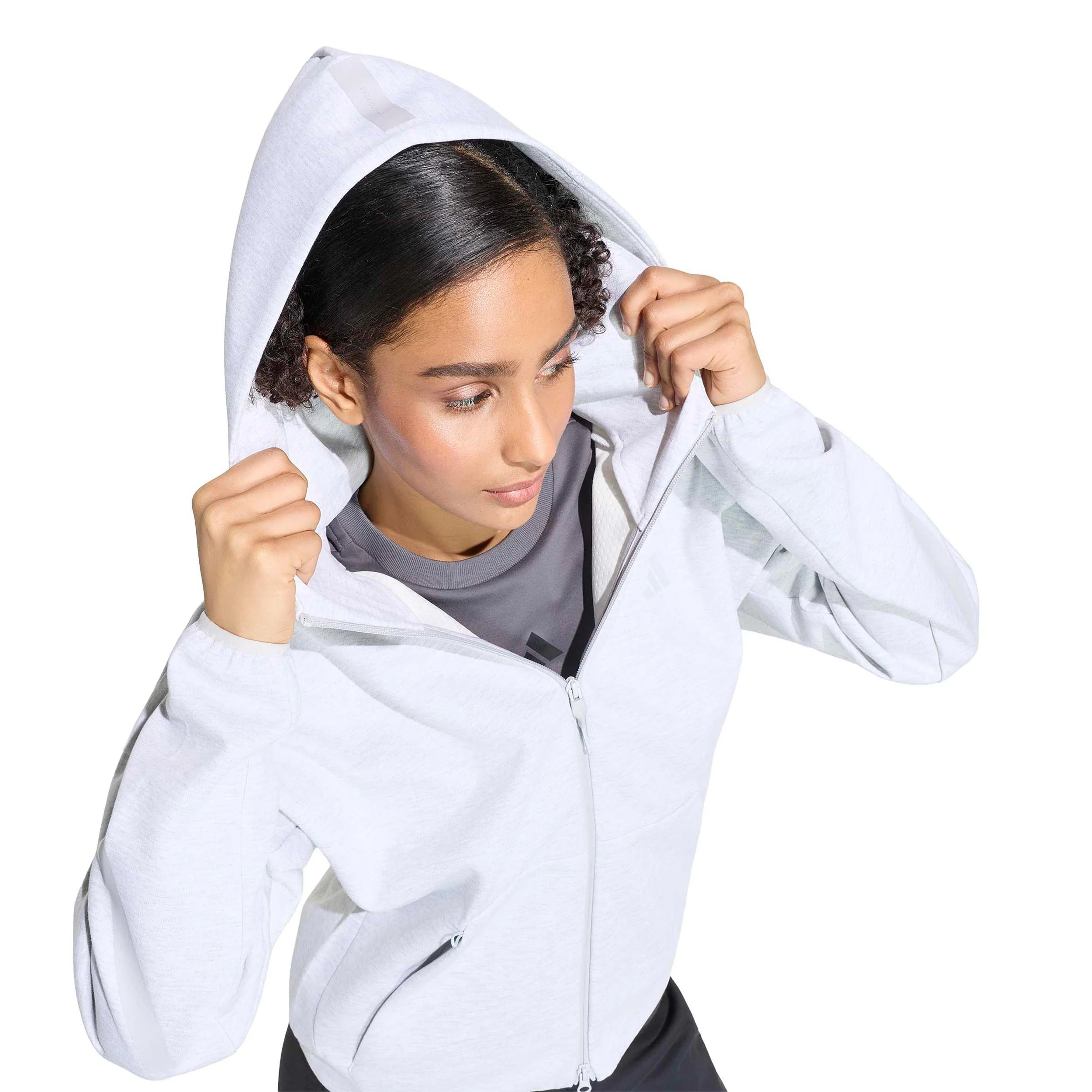 Z.N.E. Sudadera con cremallera Mujeres - gris claro - Image 6