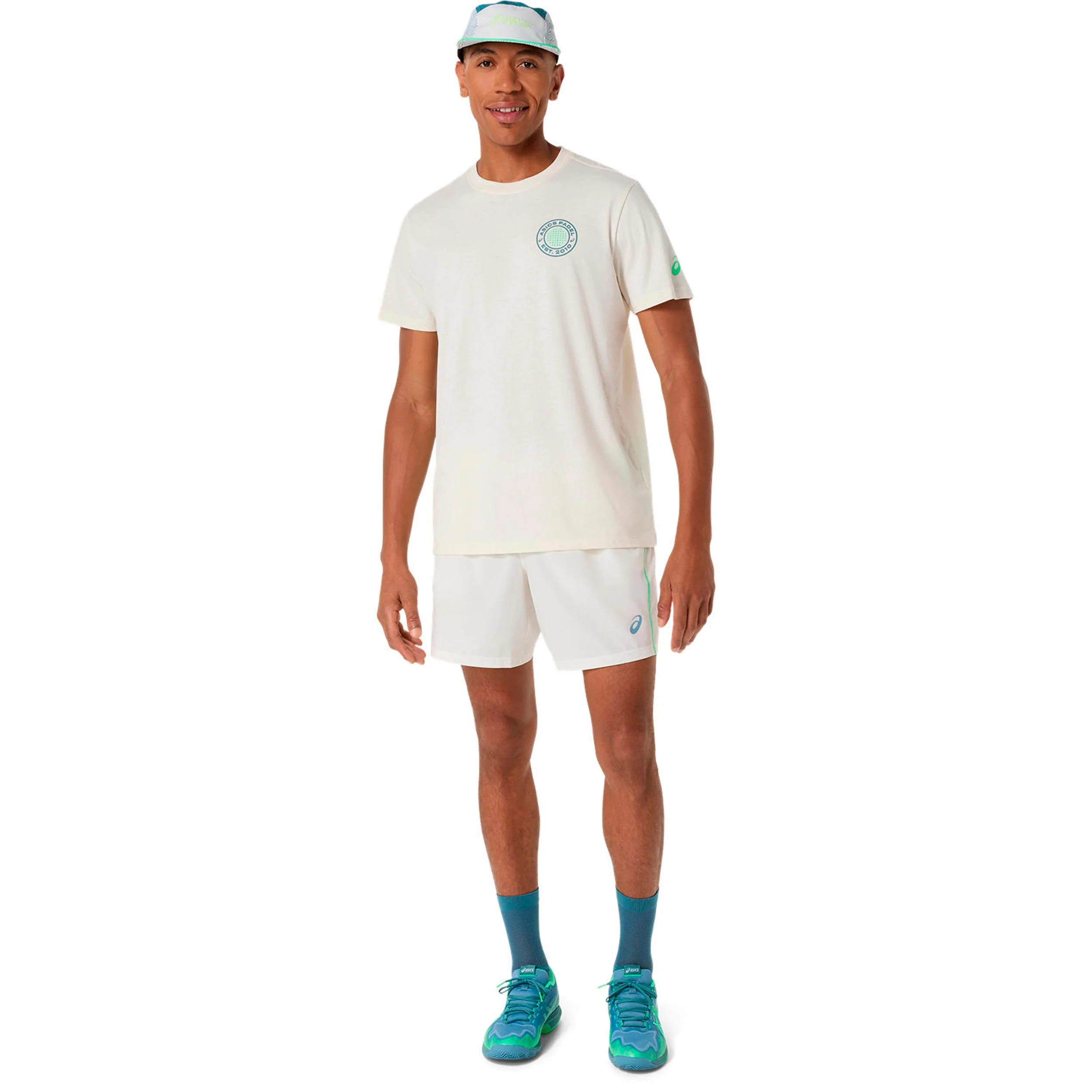 Court 7in Shorts Hombres - crema, verde - Image 8