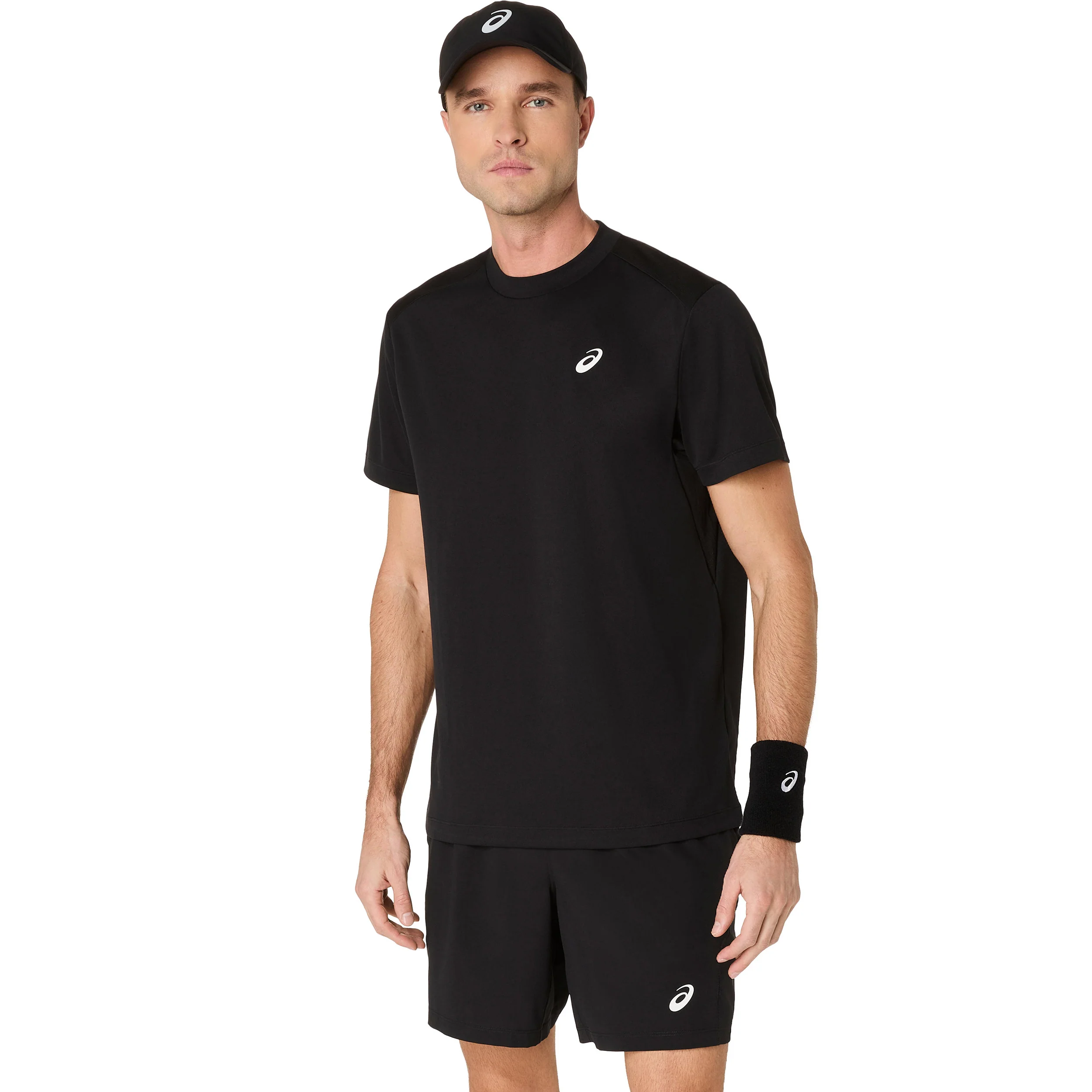 Court Camiseta De Manga Corta Hombres-Negro