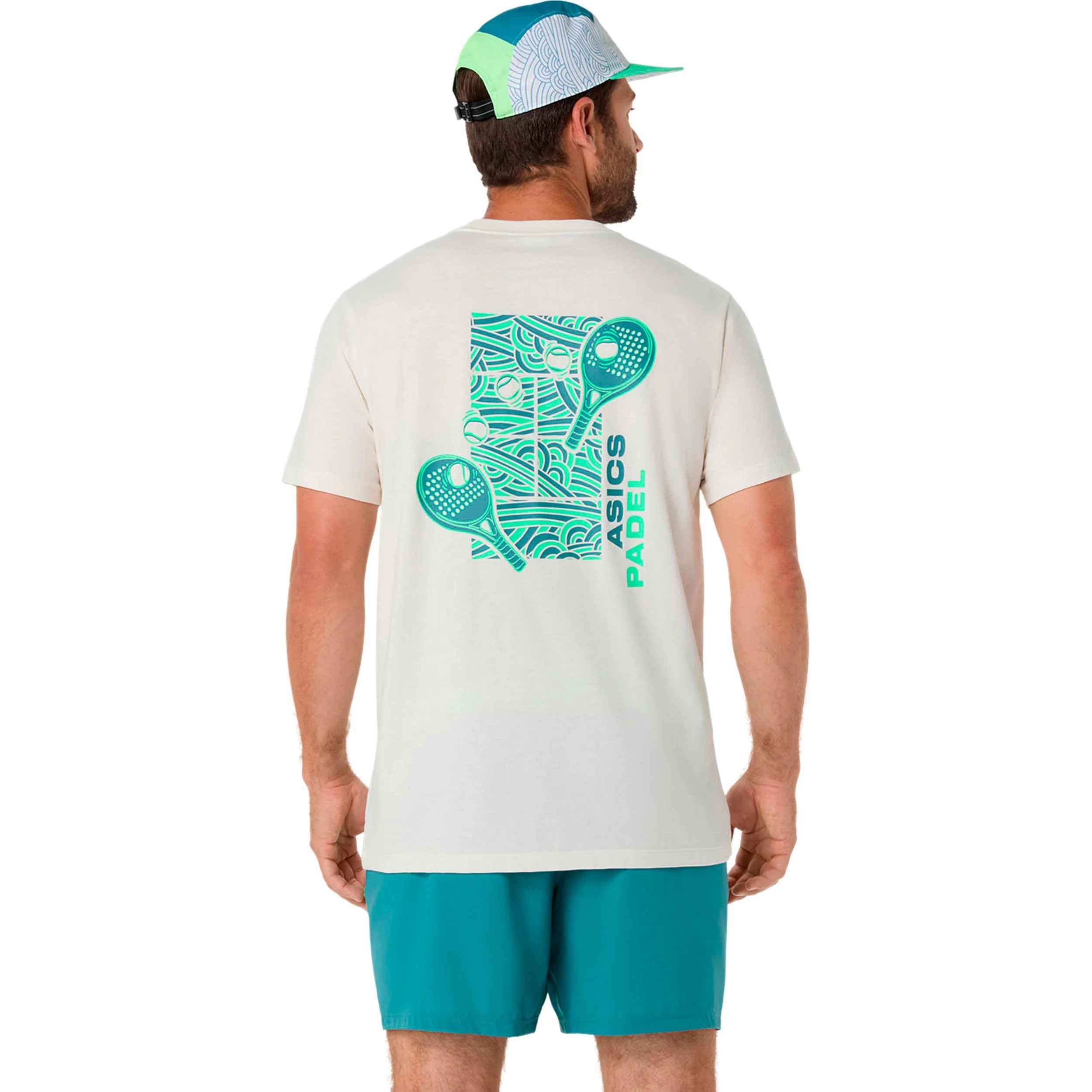 Court Graphic Camiseta de manga corta Hombres - crema, verde - Image 5