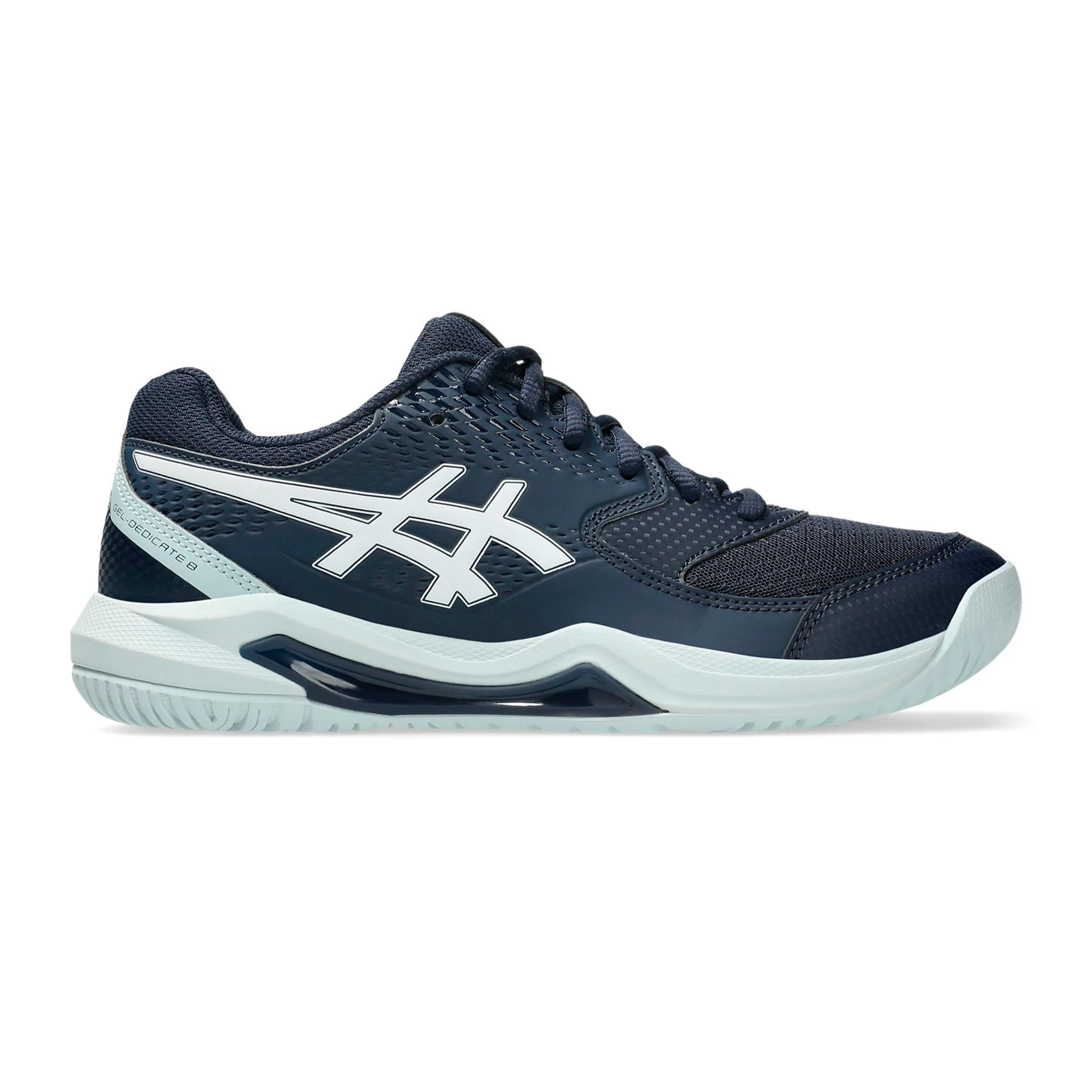 Gel-Dedicate 8 Zapatilla todas las superficies Mujeres - azul oscuro, blanco