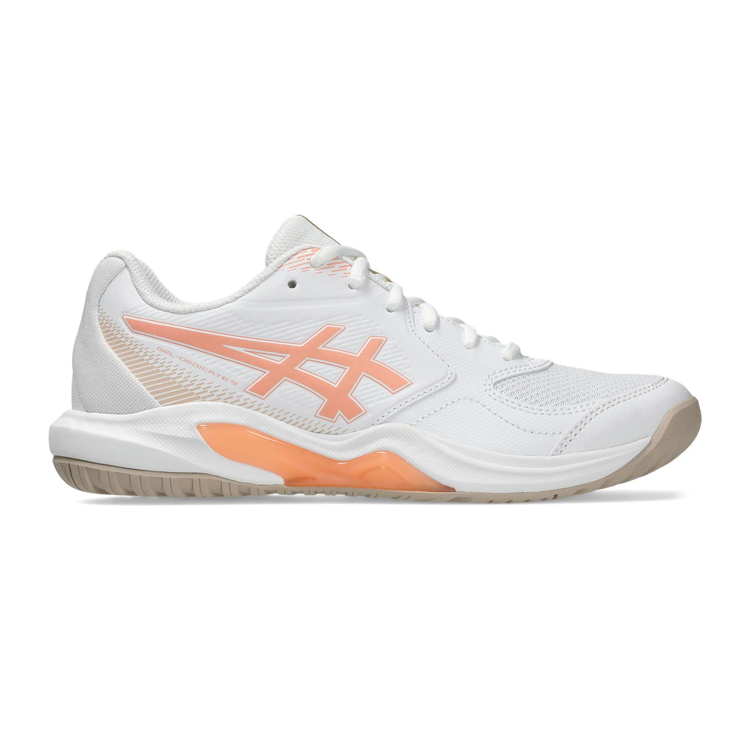 Gel-Dedicate 9 Zapatilla todas las superficies Mujeres - blanco, albaricoque