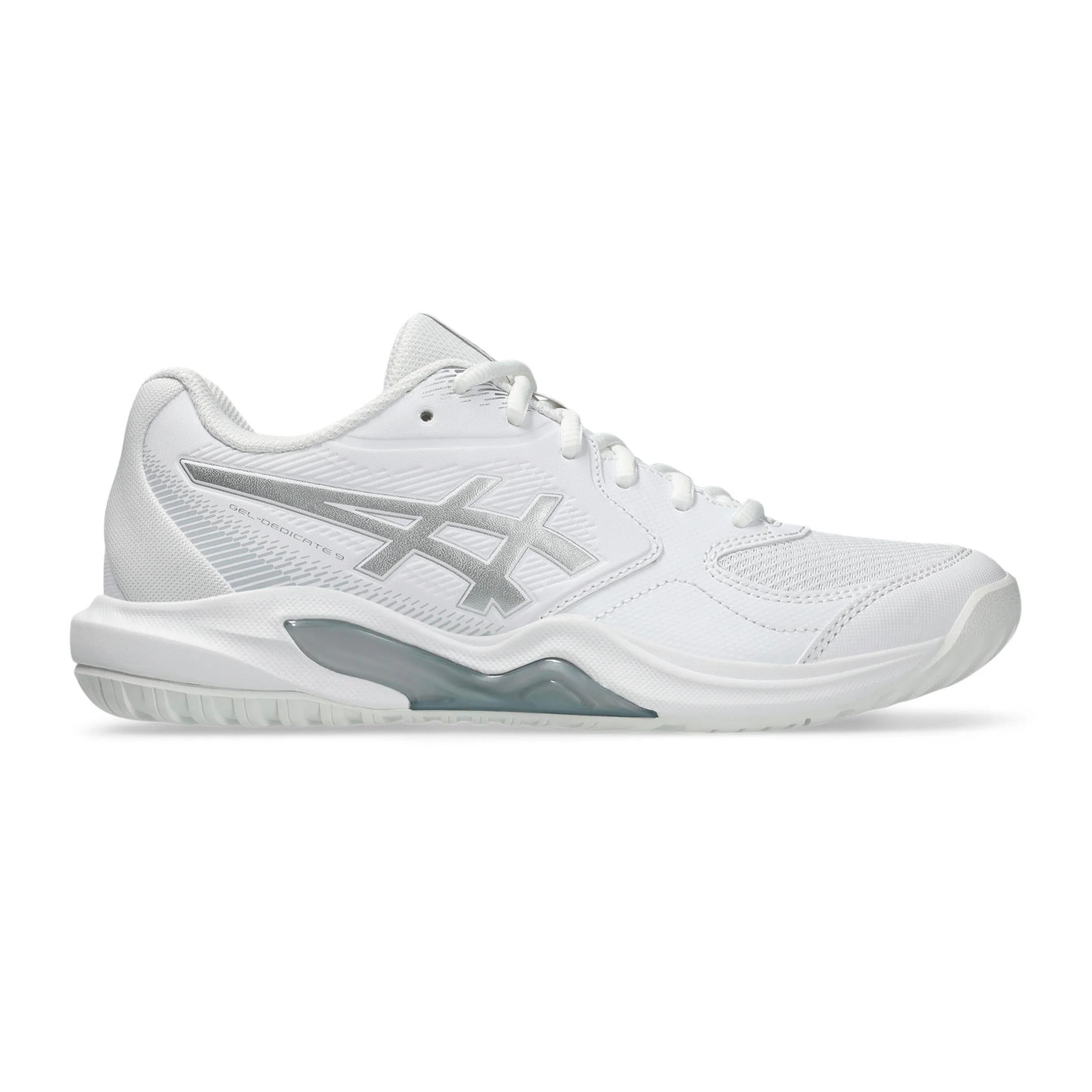 Gel-Dedicate 9 Zapatilla todas las superficies Mujeres - blanco, plateado