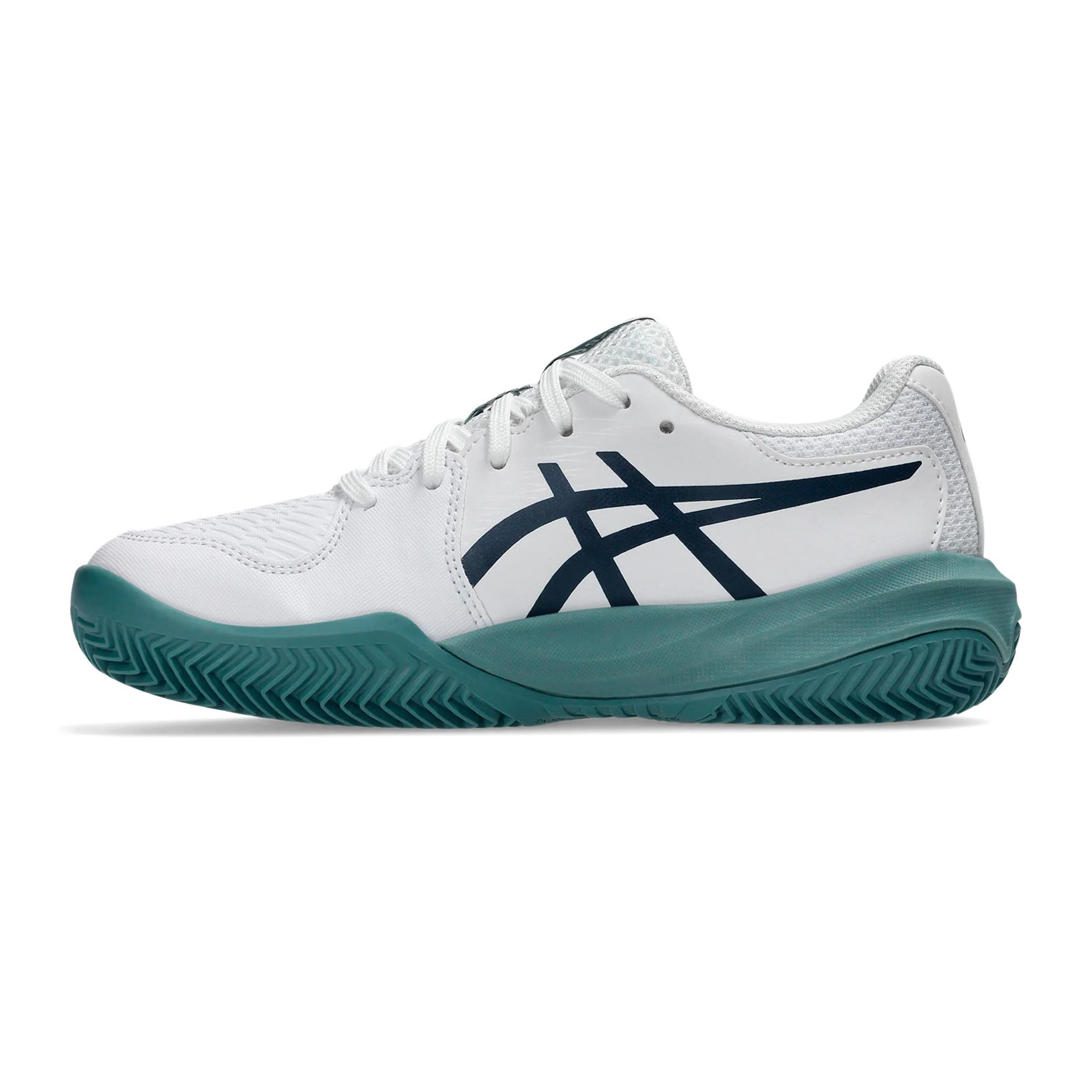 Gel-Resolution X GS Zapatilla tierra batida Niños - blanco, color petróleo - Image 2