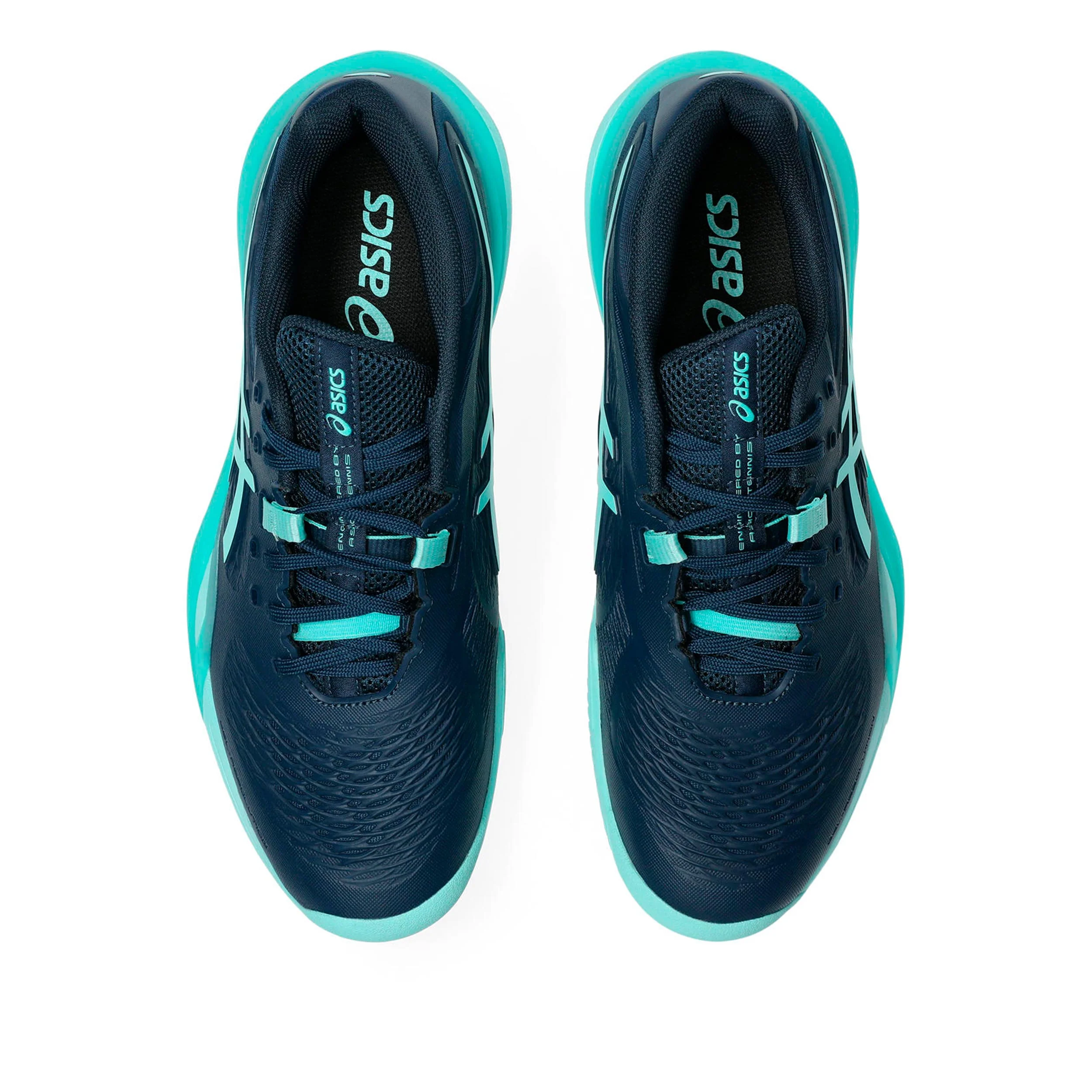 Gel-Resolution X Zapatilla tierra batida Hombres - azul oscuro, menta - Image 3
