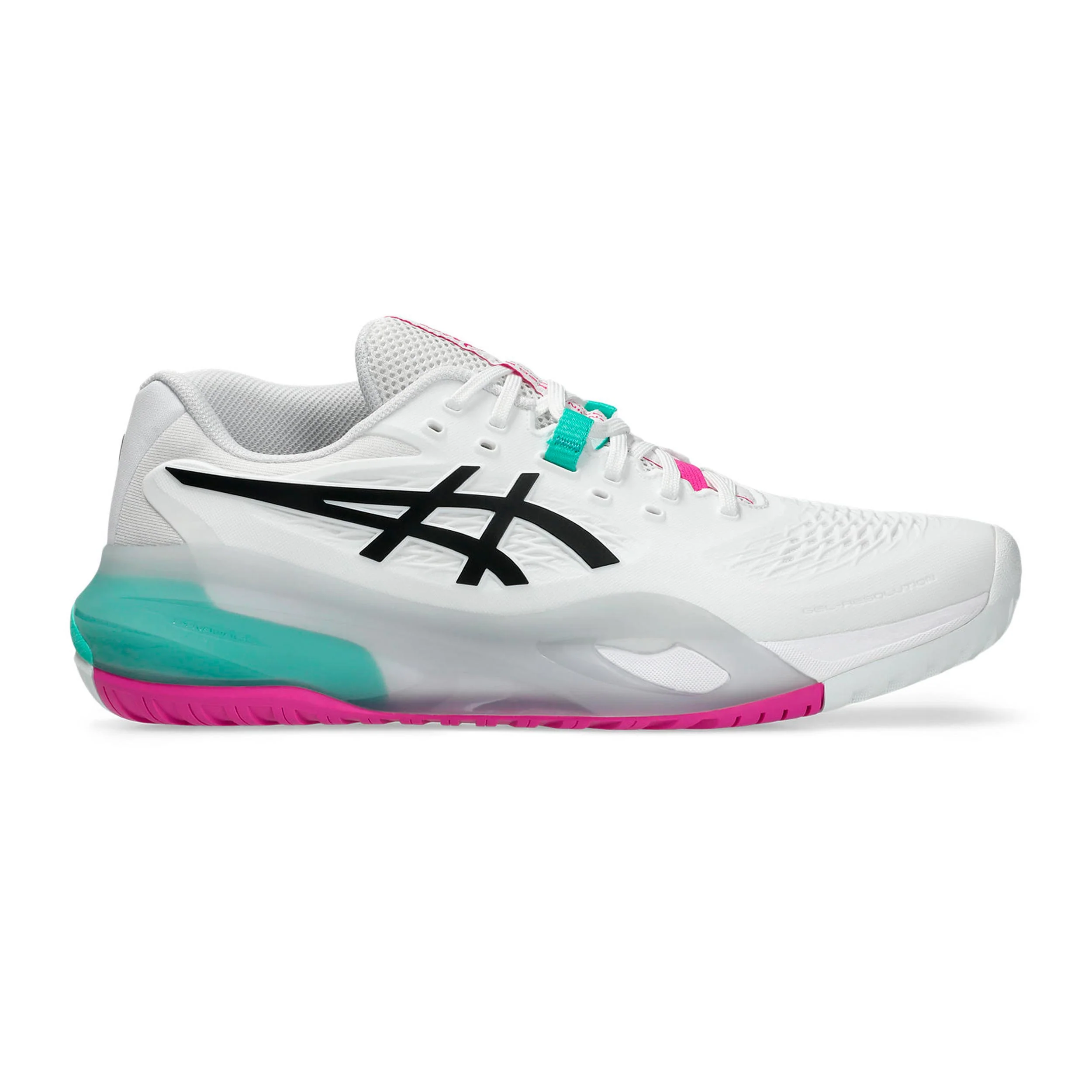 Gel-Resolution X Zapatilla todas las superficies Hombres - blanco, turquesa