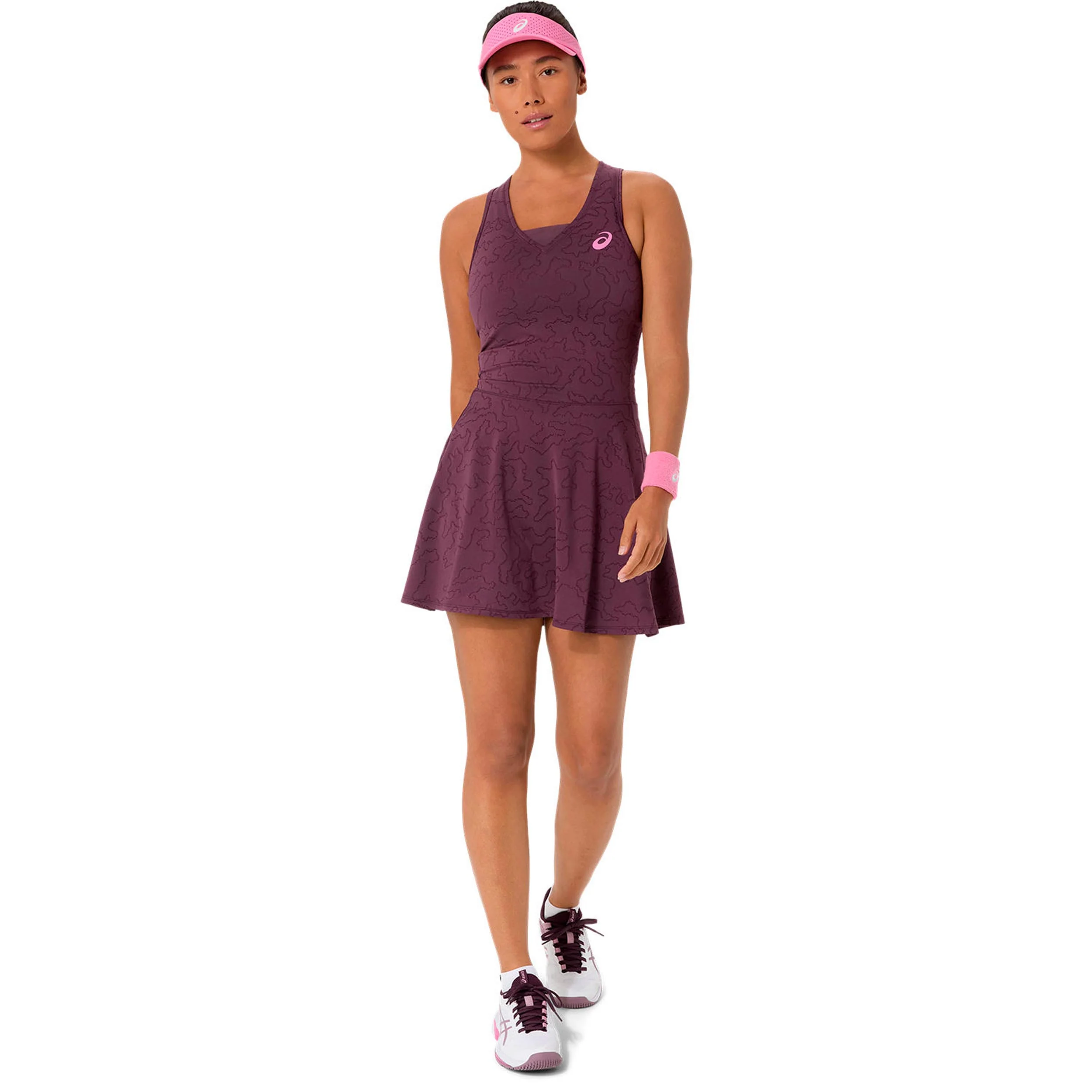 Match Jacquard Vestido Mujeres - rojo vino - Image 7