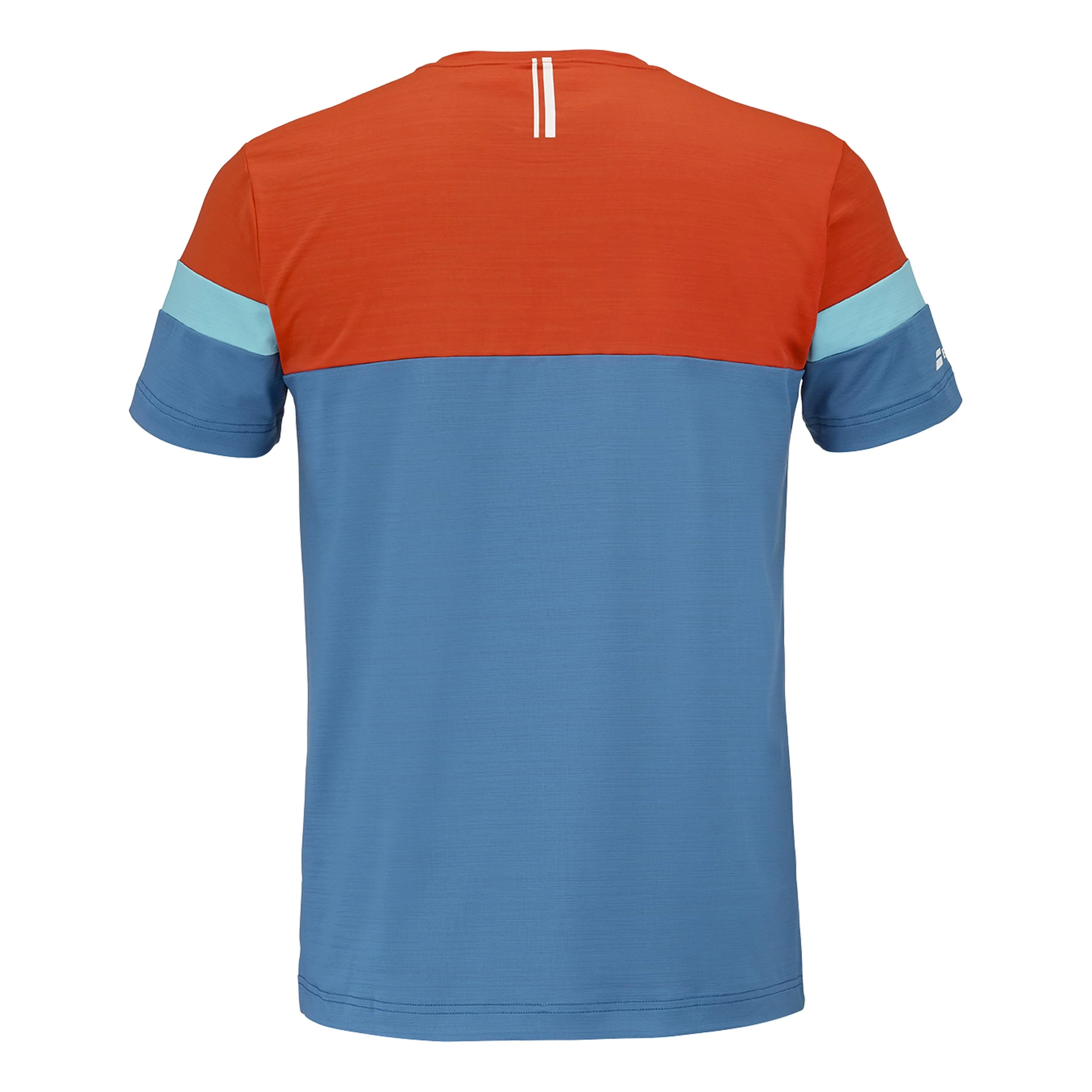 Crew Neck Camiseta de manga corta Hombres - azul oscuro, naranja - Image 3