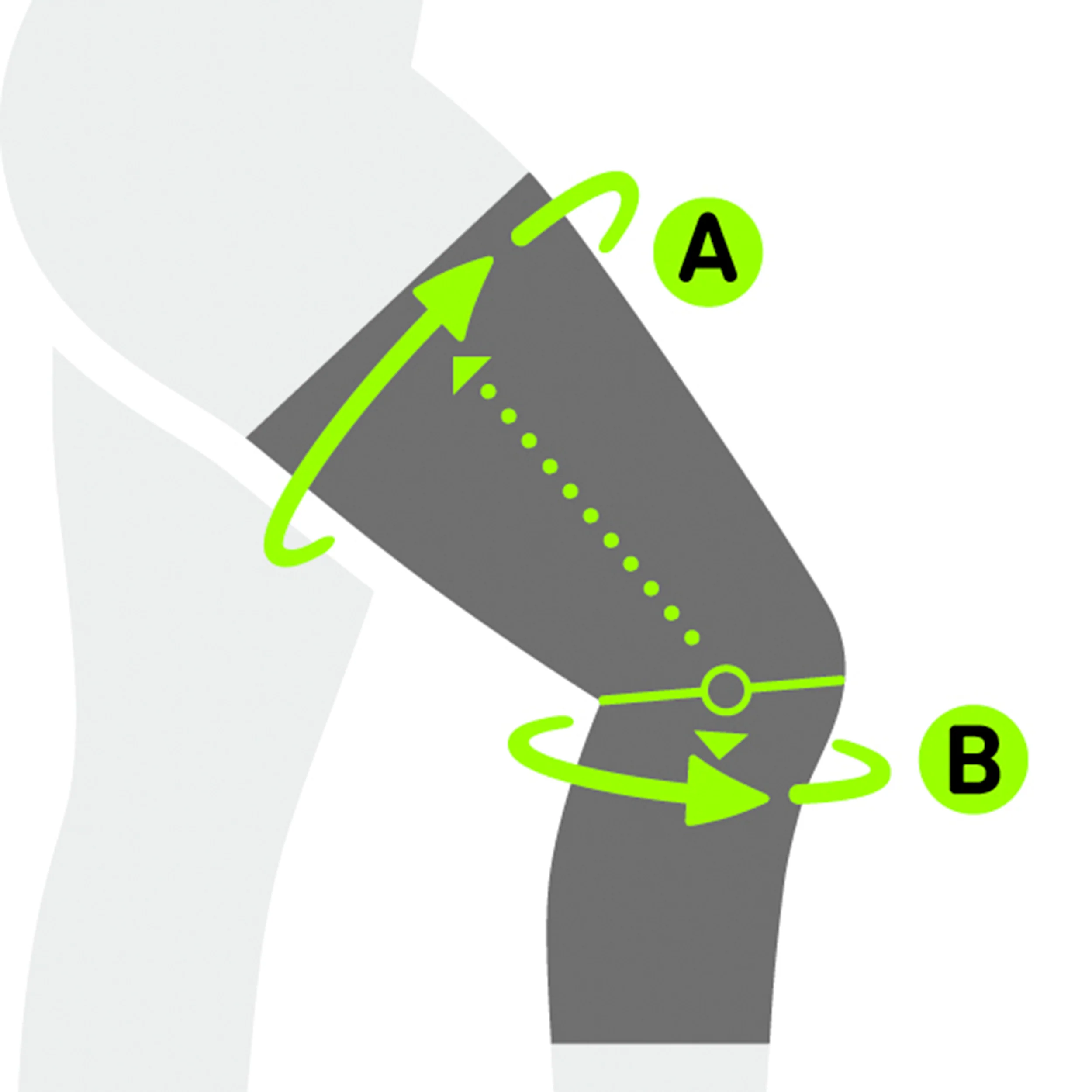Sports Knee Support Vendaje De Rodilla-Turquesa,Lima - Image 3