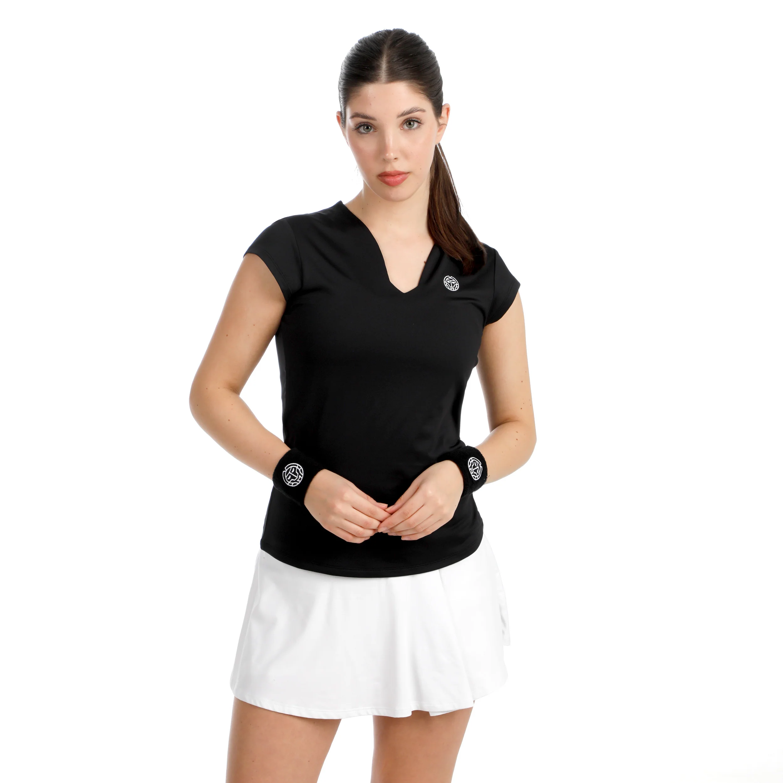 Crew 2.0 V-Neck Camiseta de manga corta Mujeres-negro