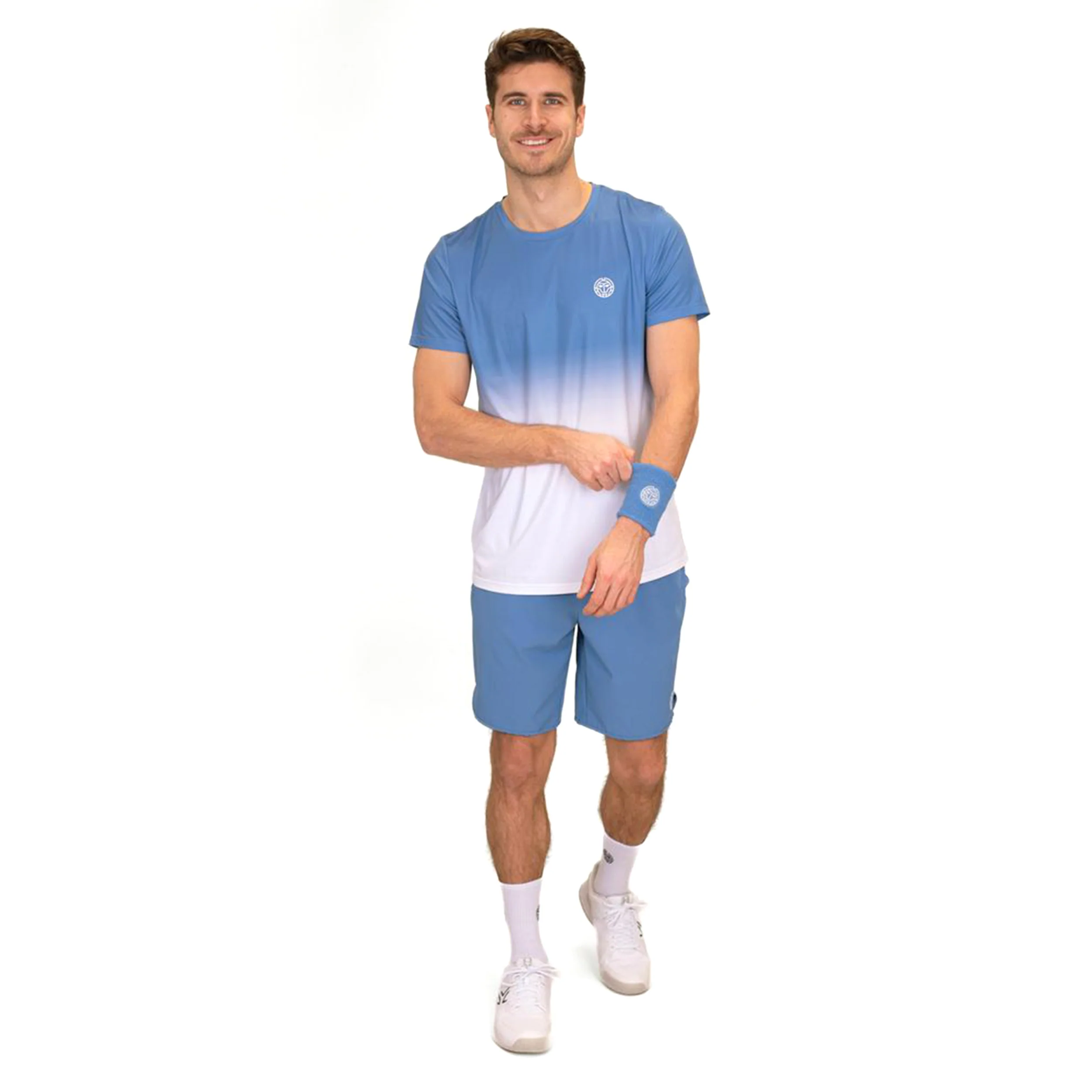 Crew Gradiant Camiseta De Manga Corta Hombres-Azul,Blanco - Image 5