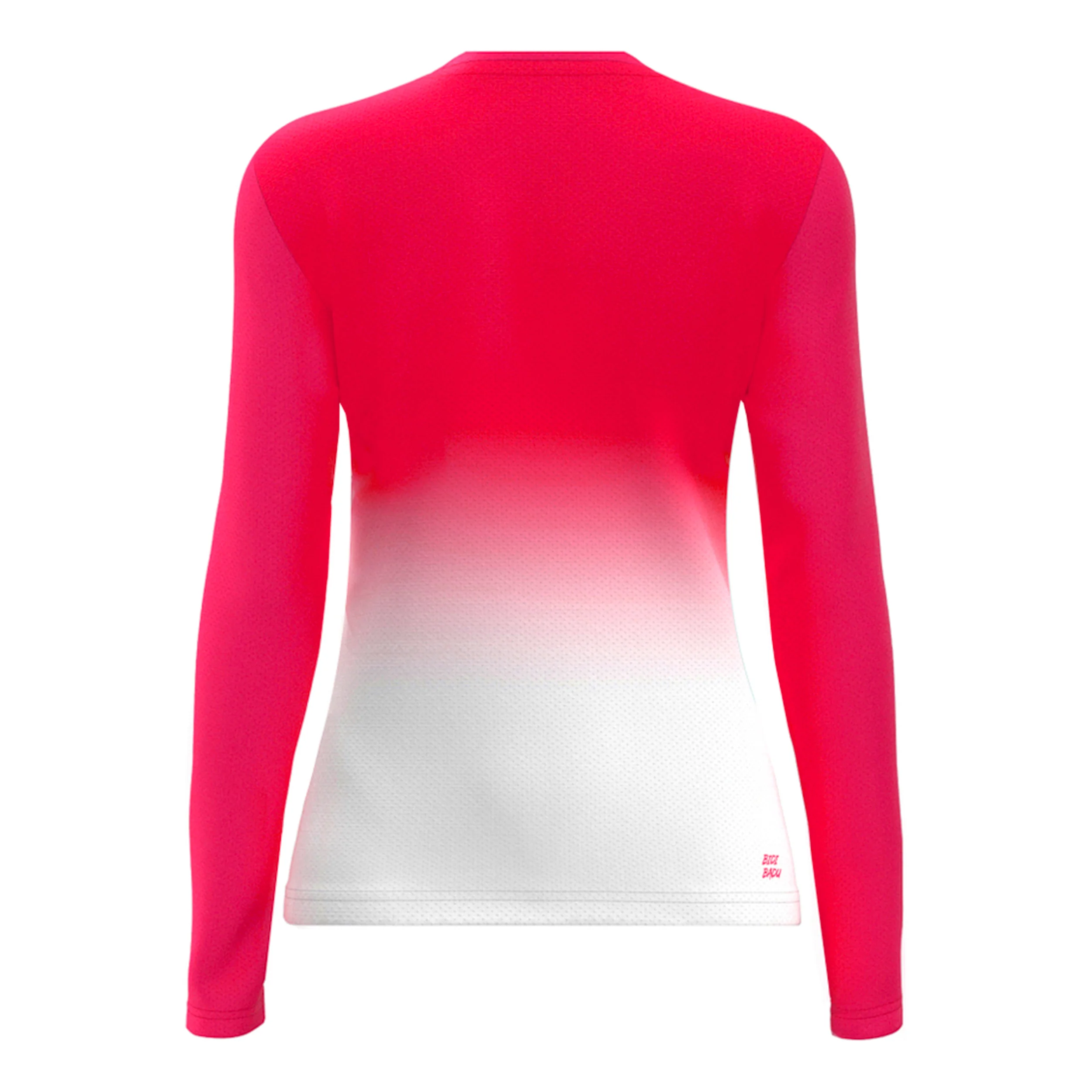 Crew Gradiant Camiseta De Manga Larga Mujeres-Rojo,Blanco - Image 6