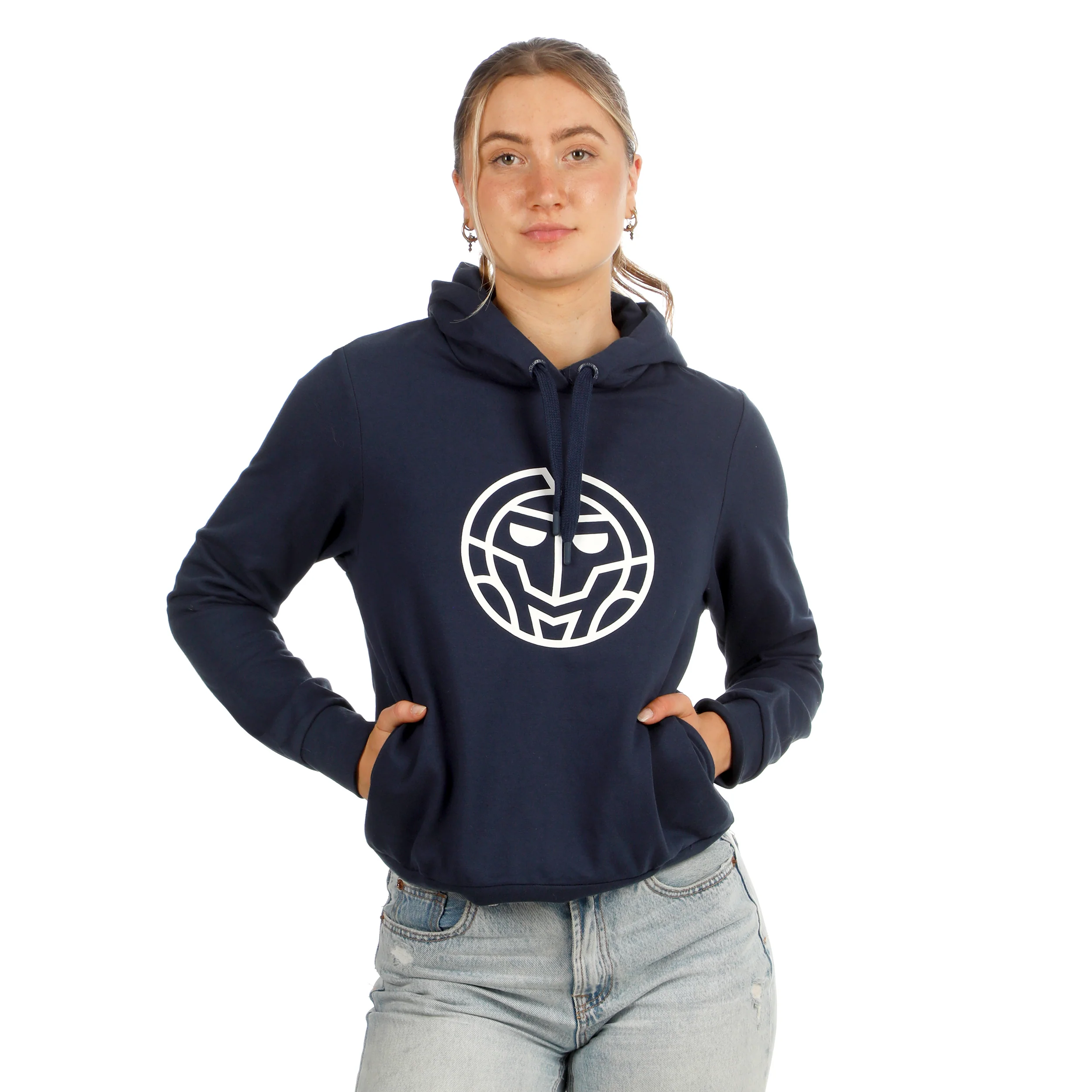 Crew Logo Sudadera Con Capucha Mujeres-Azul Oscuro - Image 3