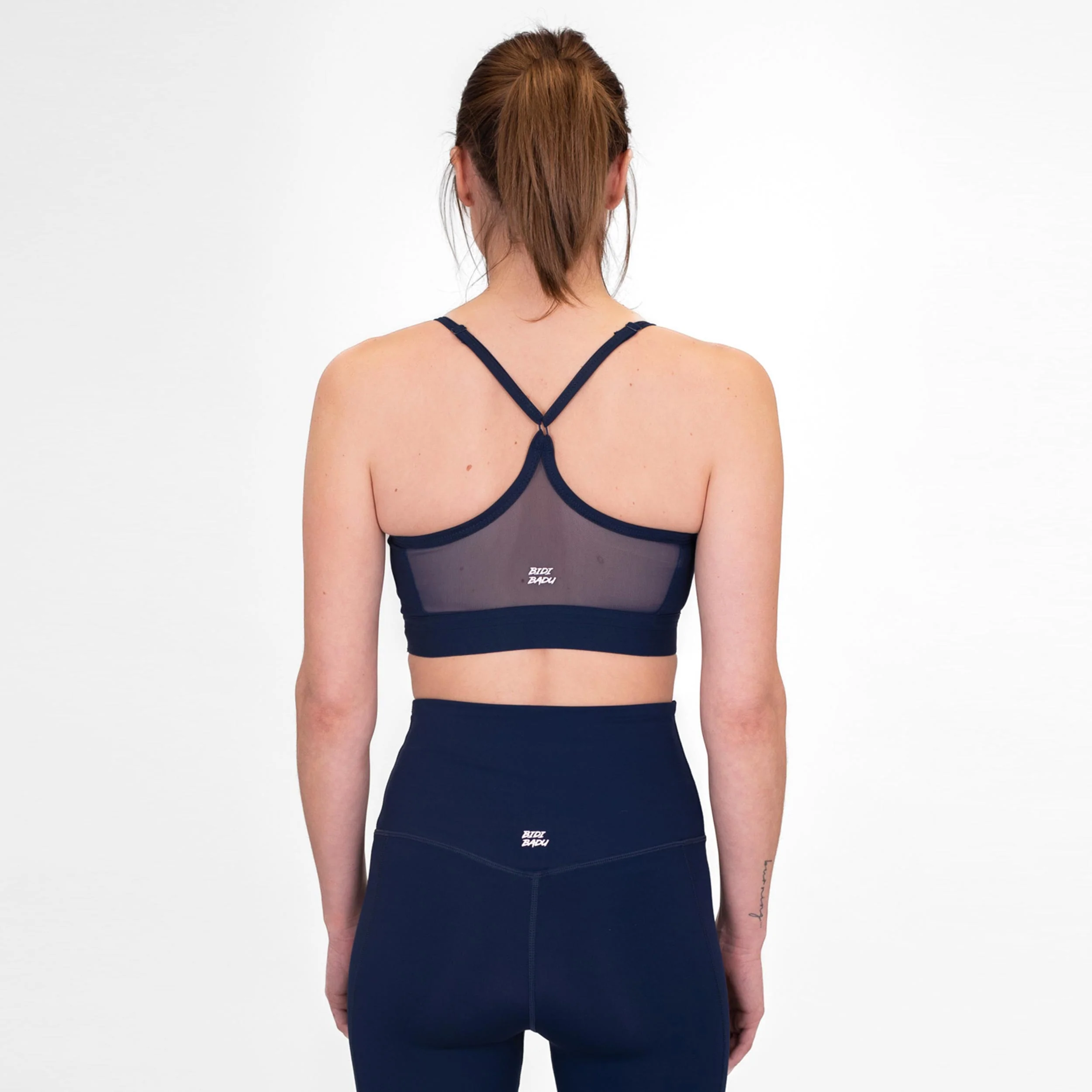 Crew Low Support Strappy Sujetador Deportivo Mujeres-Azul Oscuro - Image 4