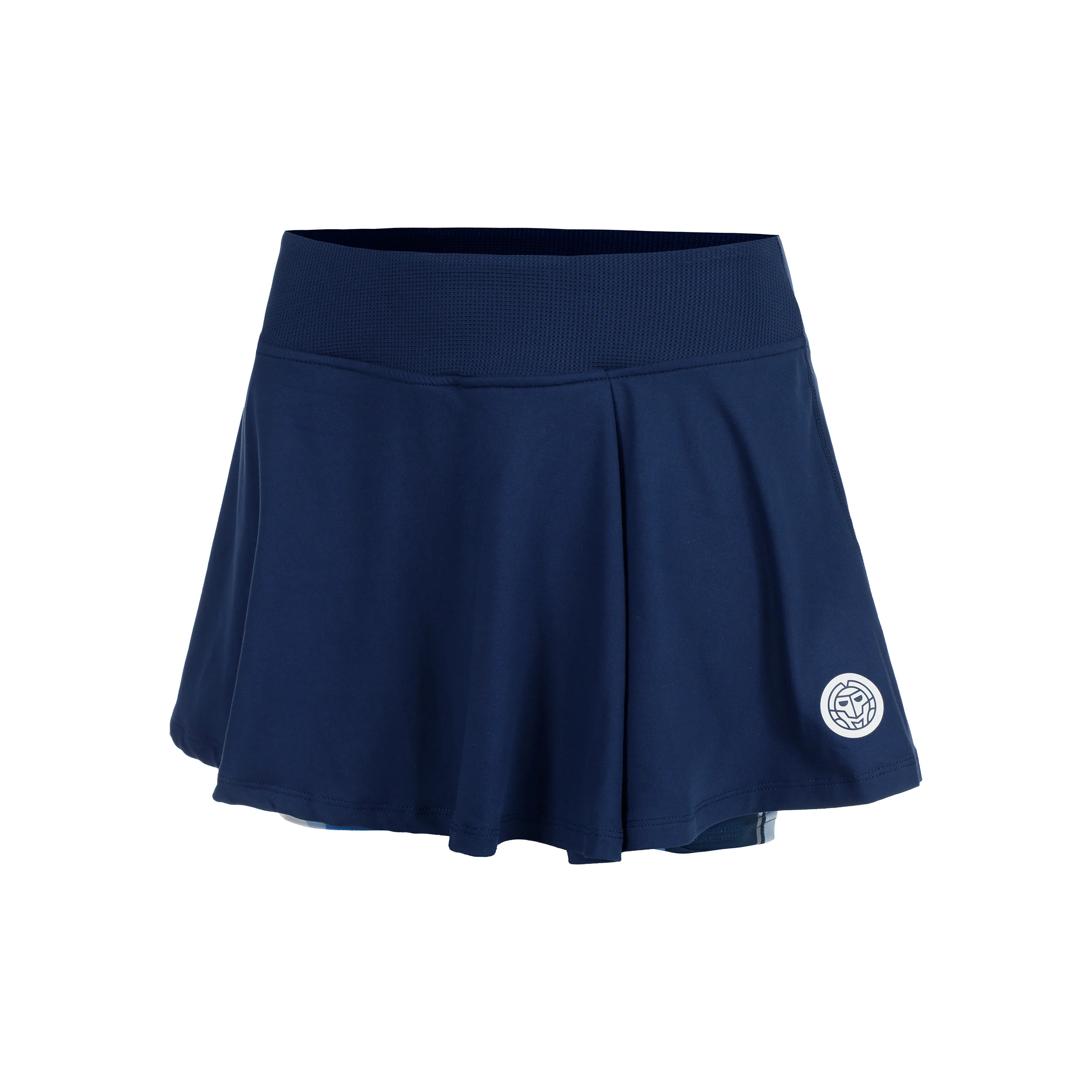 New York 2024 Printed Wavy Falda Mujeres-Azul Oscuro