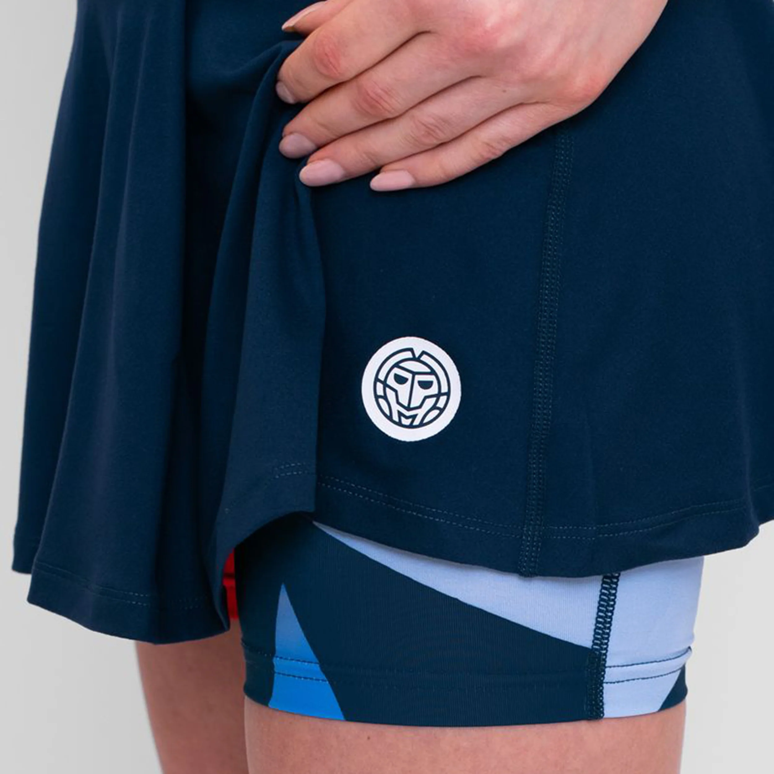 New York 2024 Printed Wavy Falda Mujeres-Azul Oscuro - Image 8