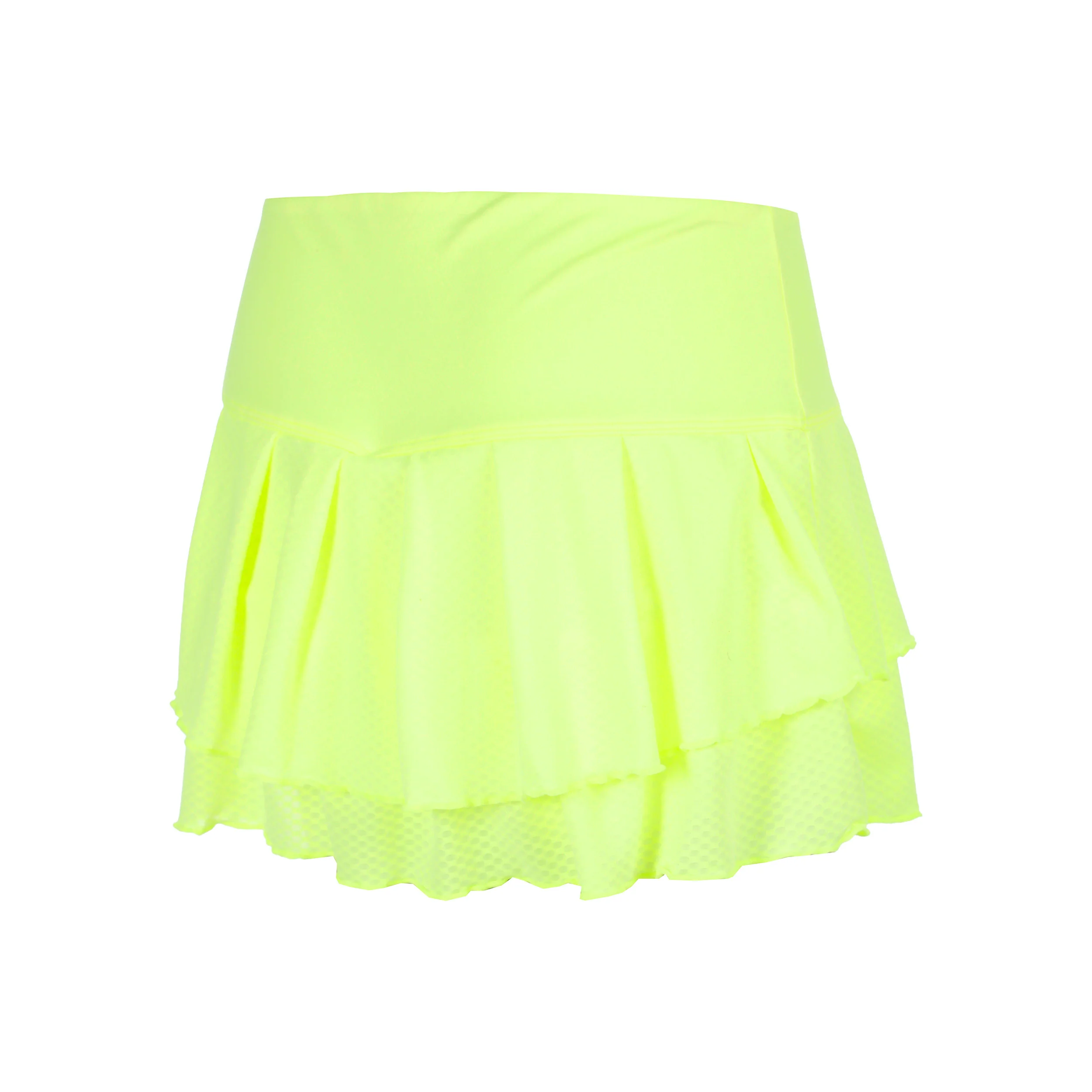 Out of Control Pleated Falda Mujeres - amarillo neón - Image 2