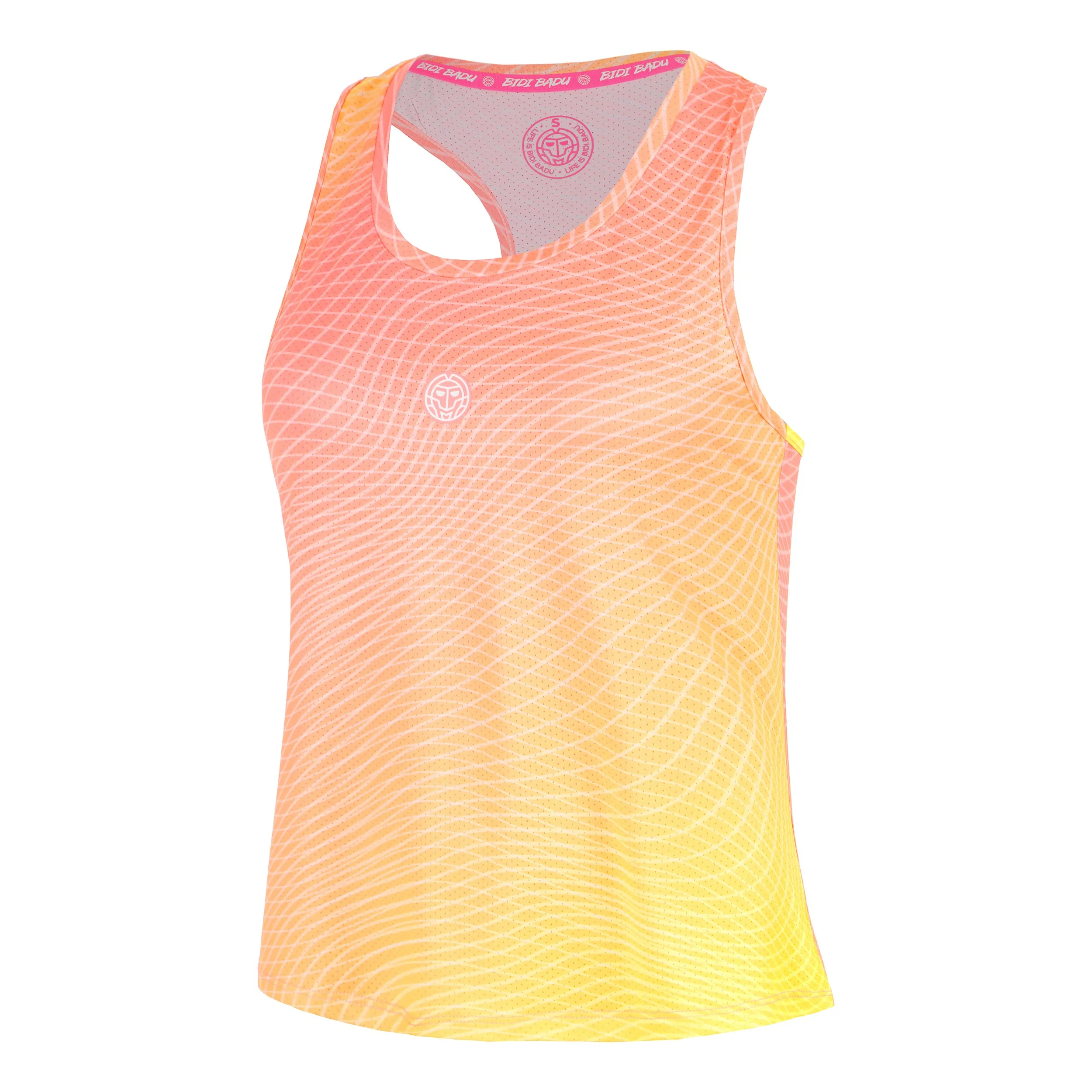 Out of Control Racerback Camiseta de tirantes Mujeres-rosa, amarillo neón
