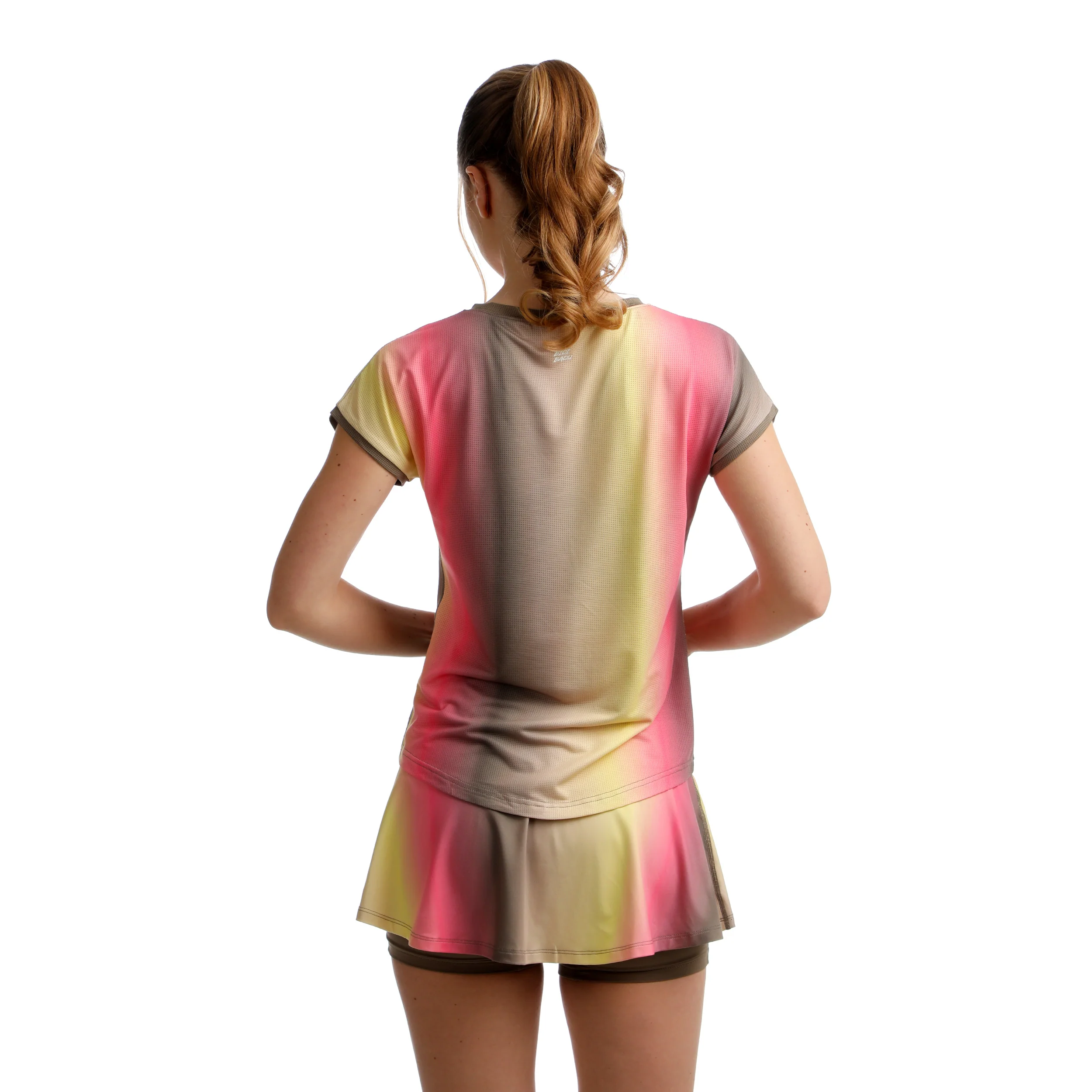 Spectrum Camiseta De Manga Corta Mujeres-Marrón,Amarillo - Image 6