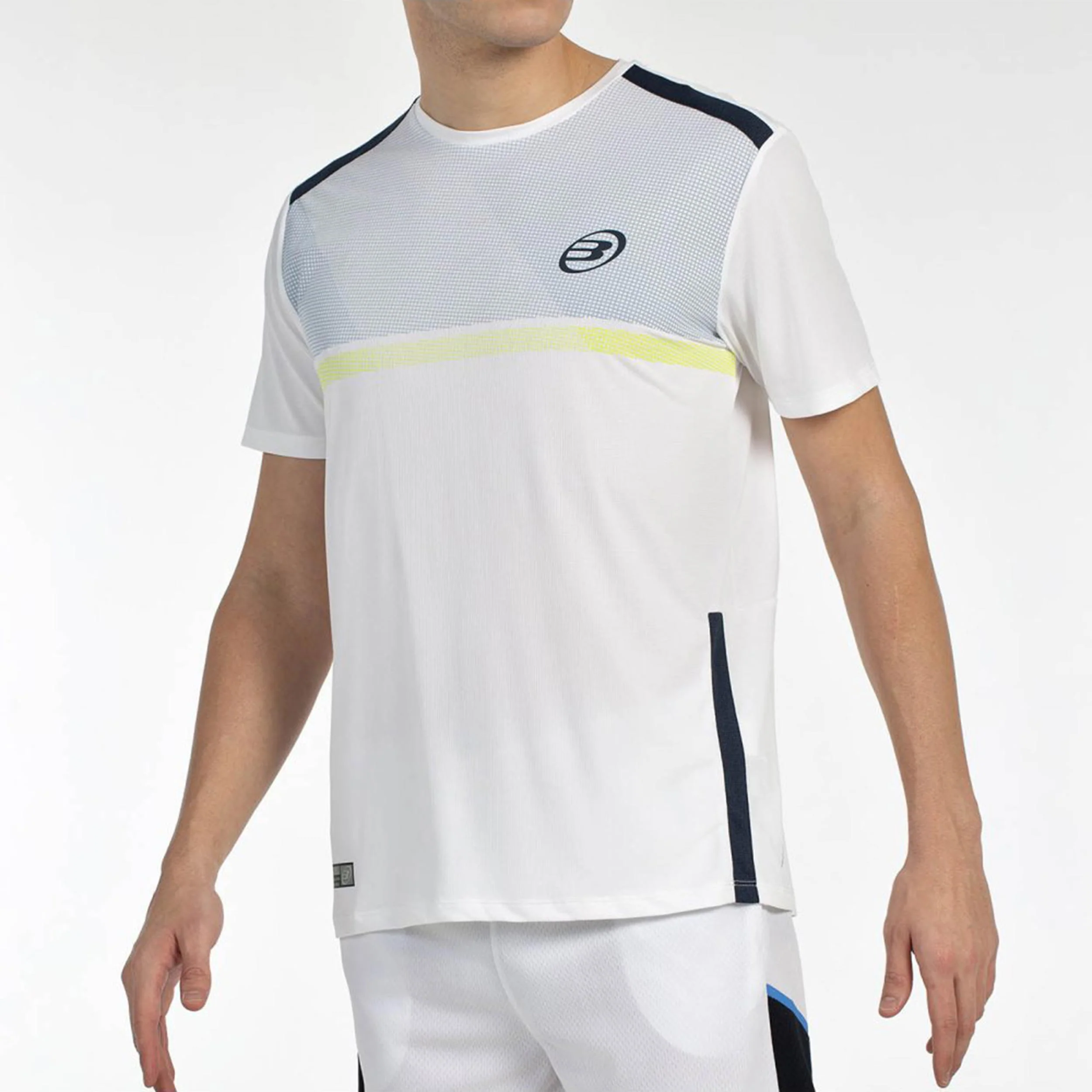Bilao Camiseta De Manga Corta Hombres-Blanco,Azul Claro - Image 3