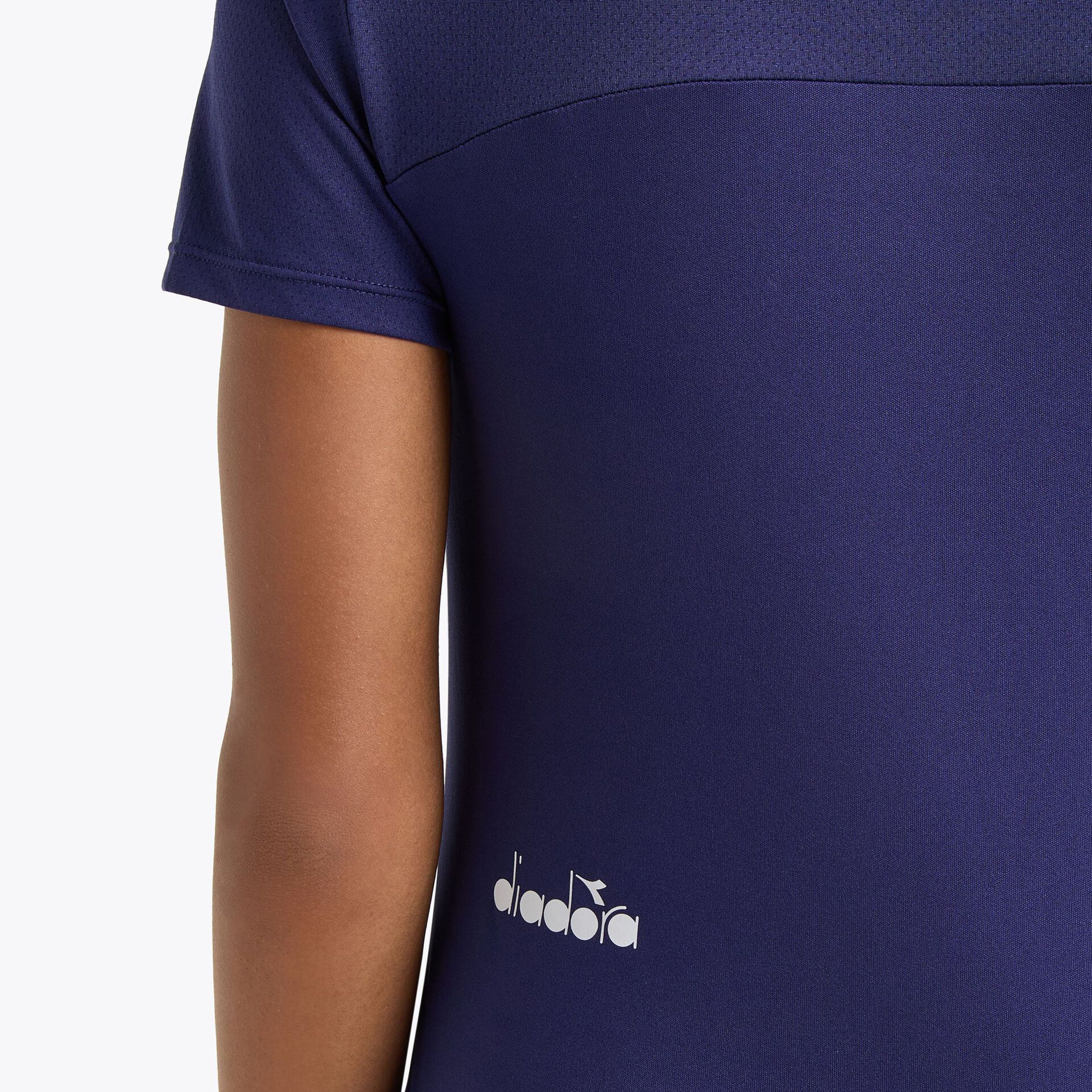 L. Short Sleeve Camiseta De Manga Corta Mujeres-Azul - Image 5