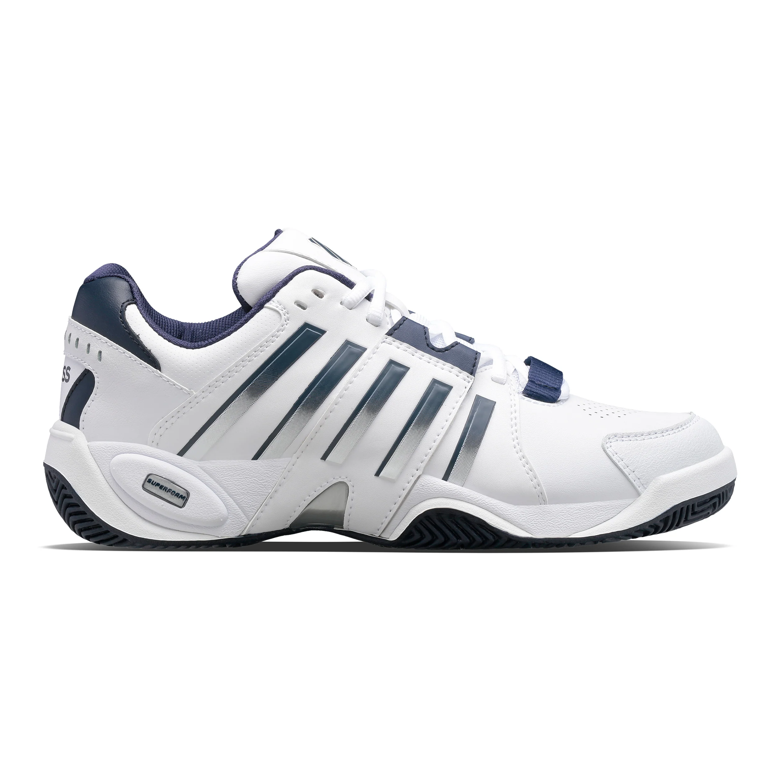 Accomplish Iv Zapatilla Todas Las Superficies Hombres-Blanco,Azul Oscuro