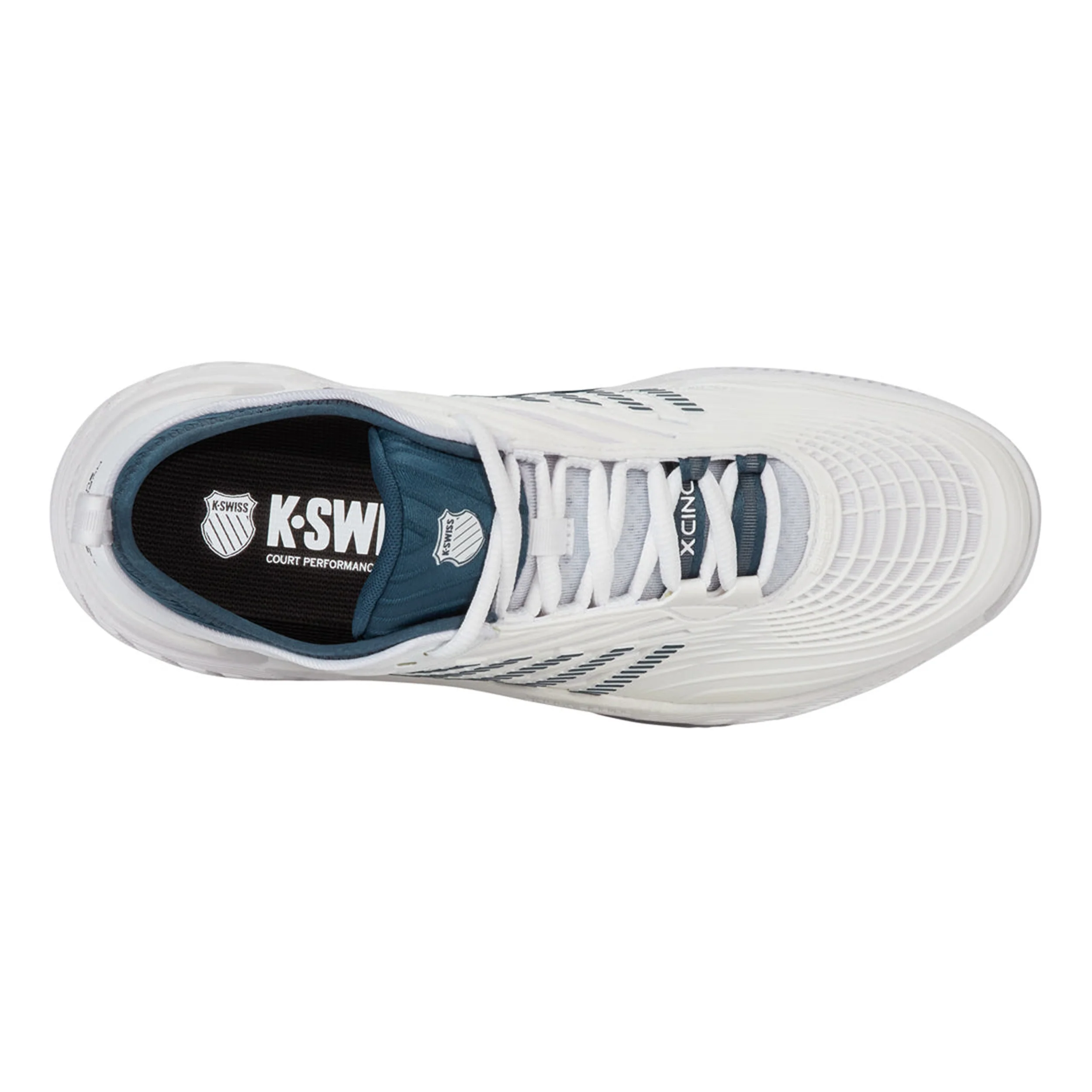 Hypercourt Supreme 2 Zapatilla Tierra Batida Hombres-Blanco,Color Petróleo - Image 3