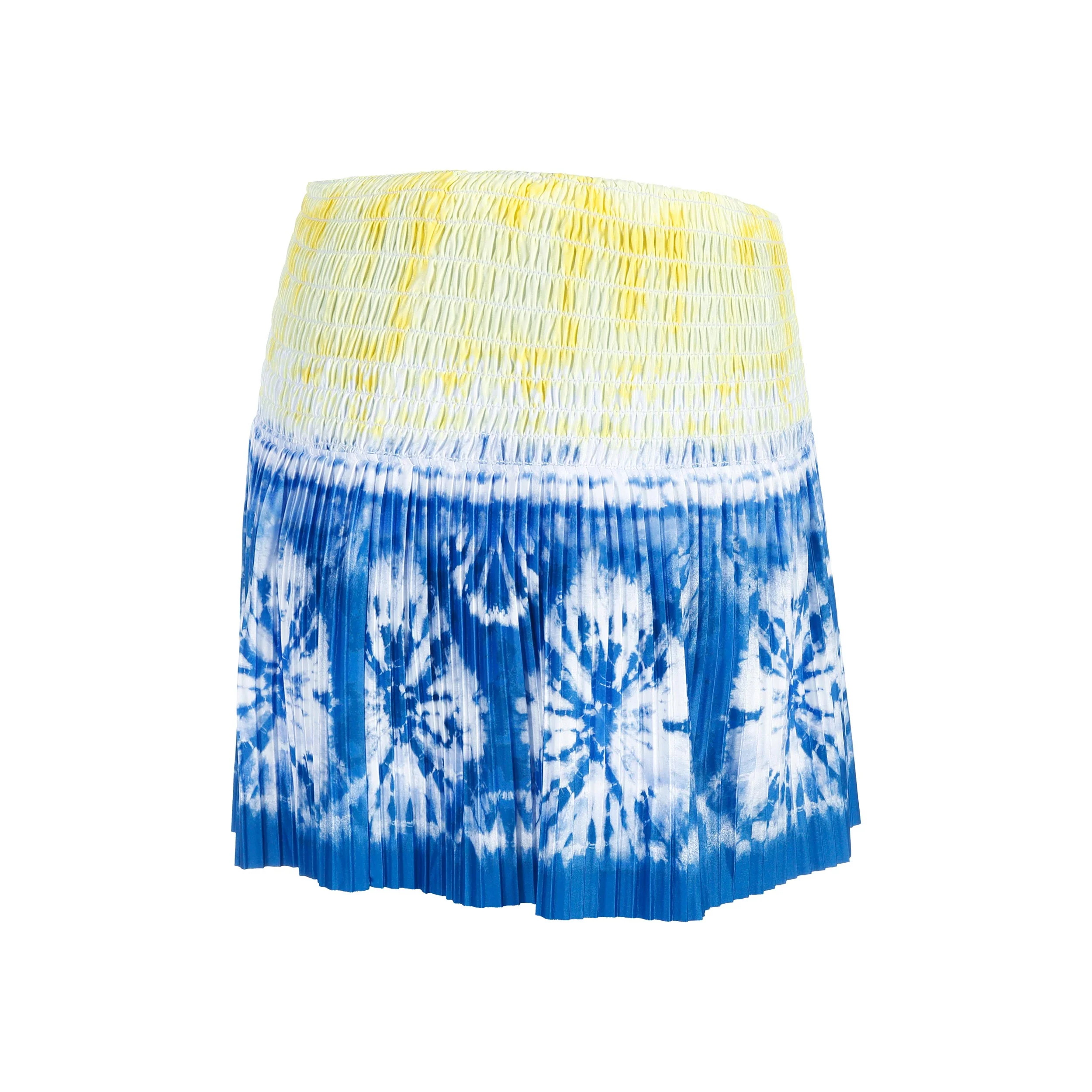 Shibori Wave 14in Falda Mujeres-Azul,Multicolor - Image 2
