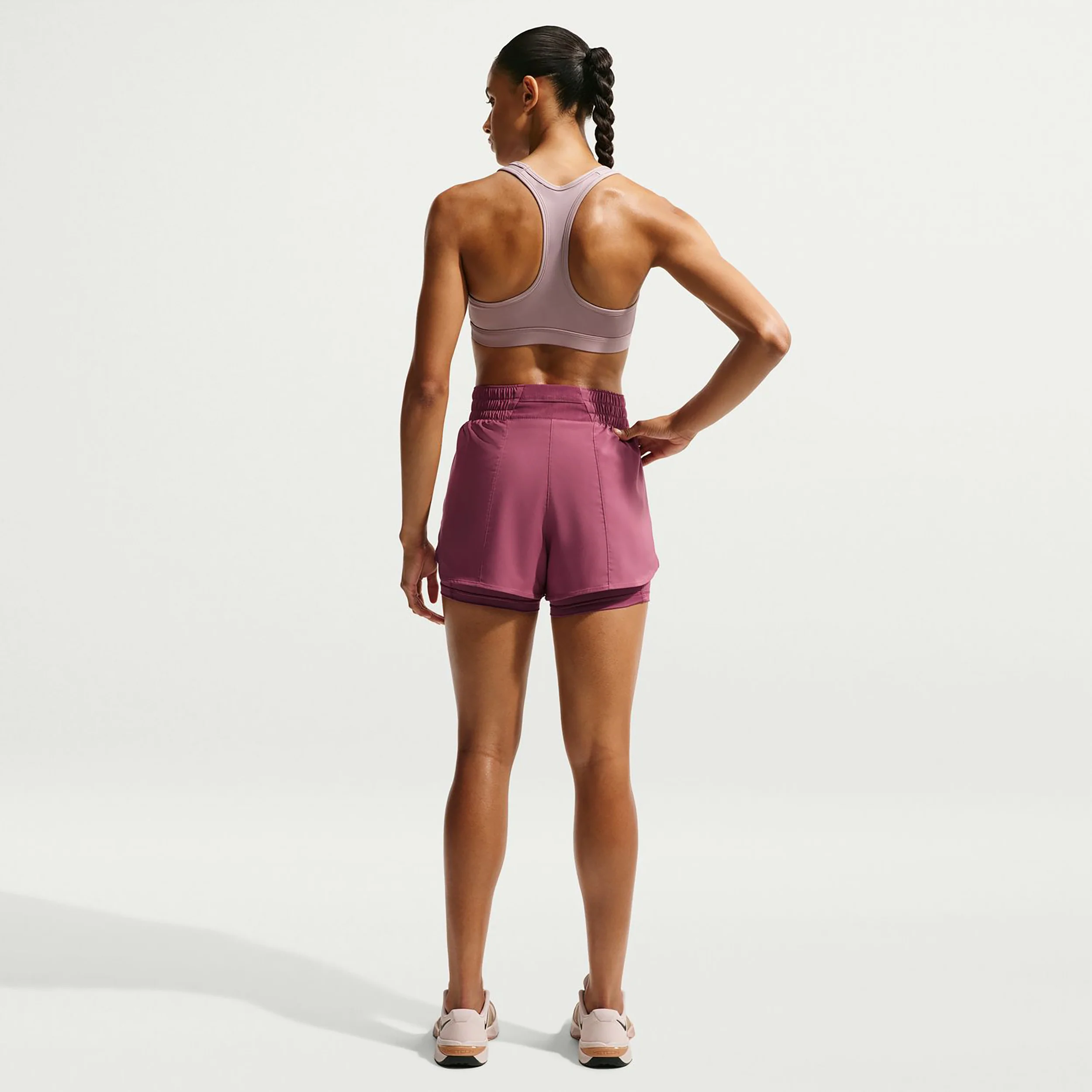 Dri-Fit One High Rise 2in1 3in Shorts Mujeres - malva - Image 3