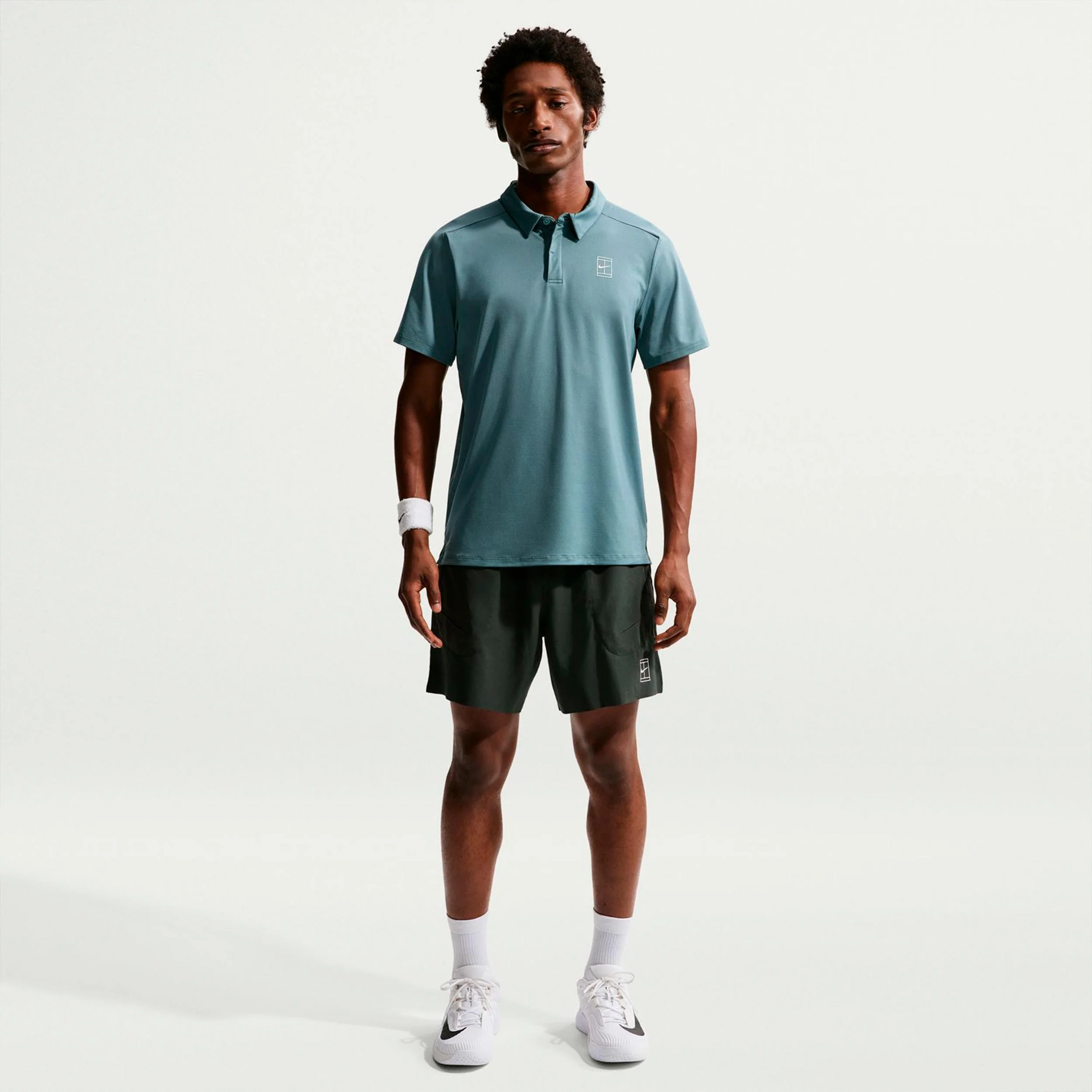 Jannik Sinner Court Dri-FIT Advantage Polo Hombres - azul-gris - Image 2