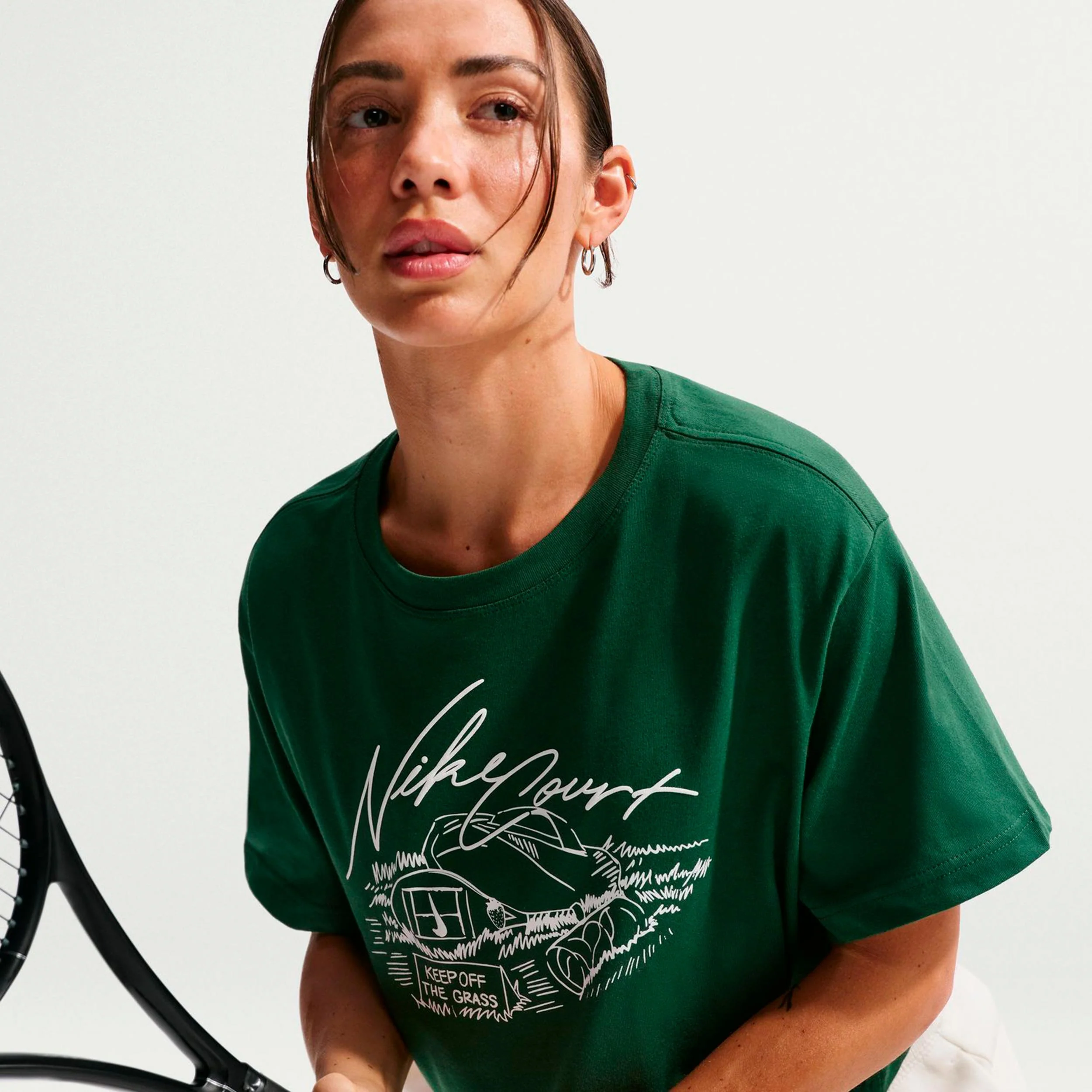 Slam Crop Camiseta de manga corta Mujeres - verde oscuro - Image 5