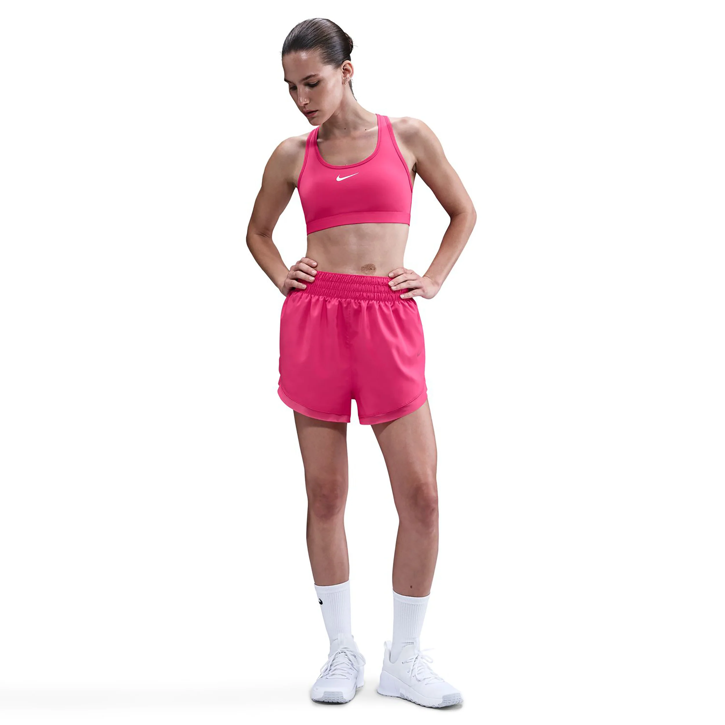 Swoosh Medium Sujetador deportivo Mujeres - berry, blanco - Image 3