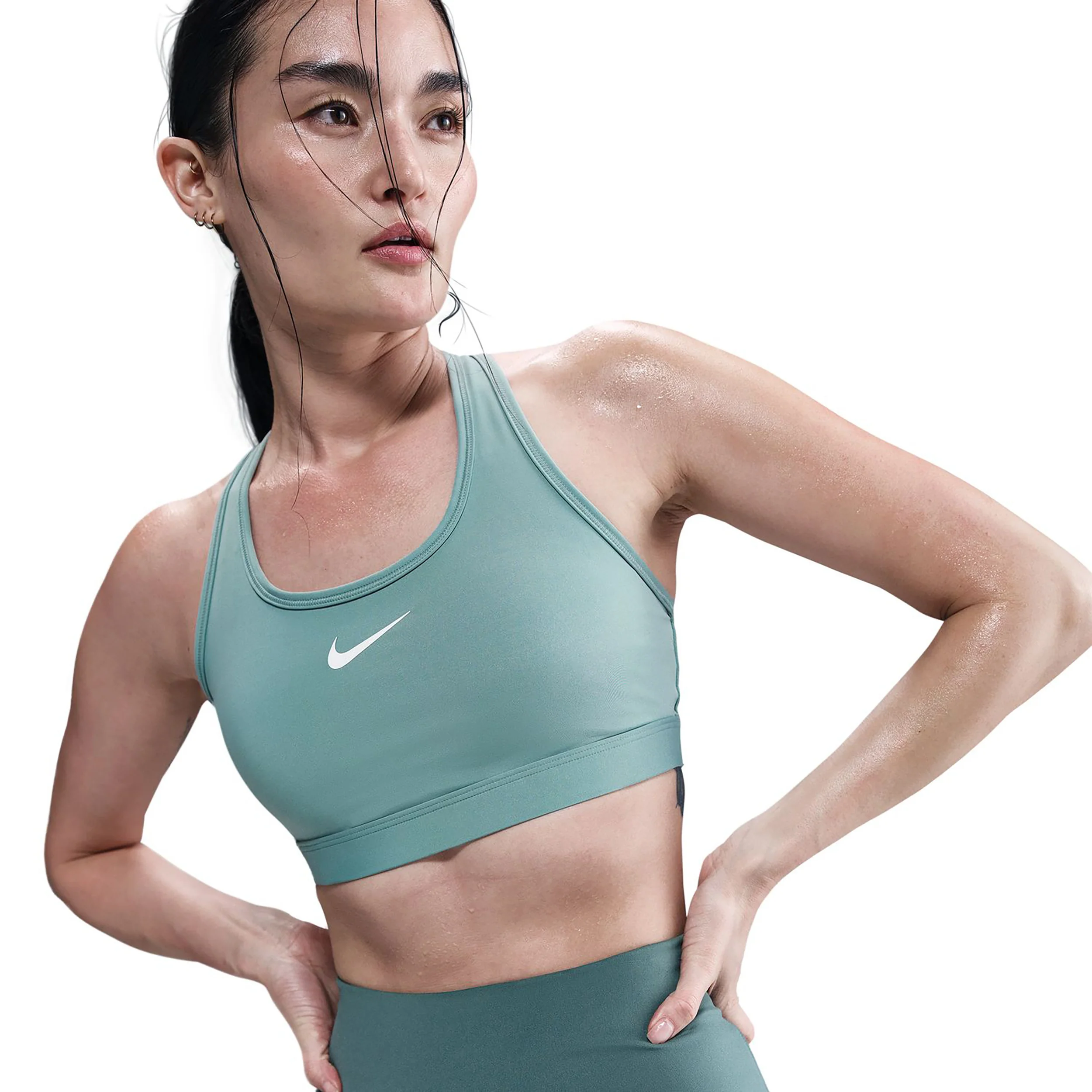 Swoosh Medium Support Sujetador Deportivo Mujeres-Salvia