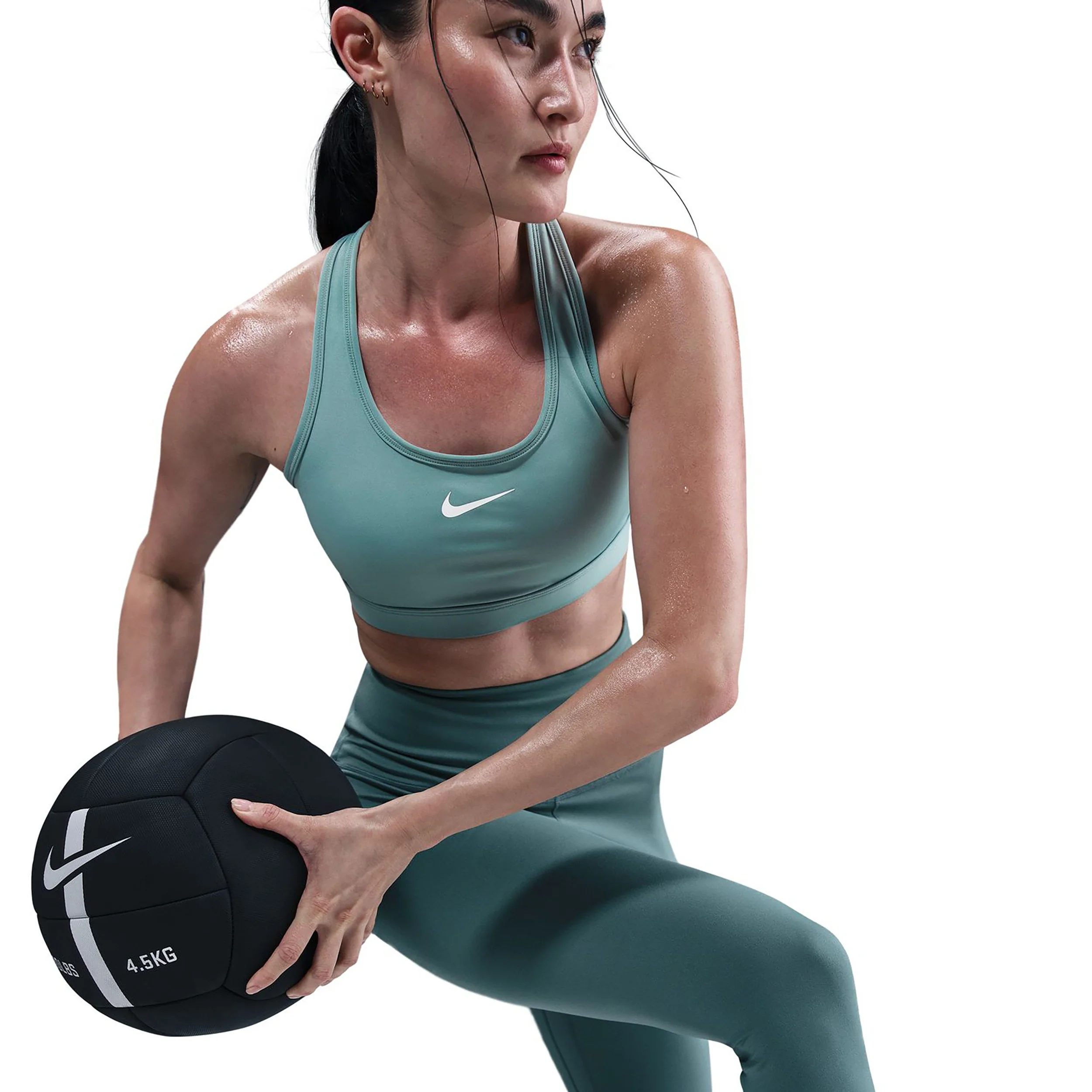 Swoosh Medium Support Sujetador Deportivo Mujeres-Salvia - Image 4