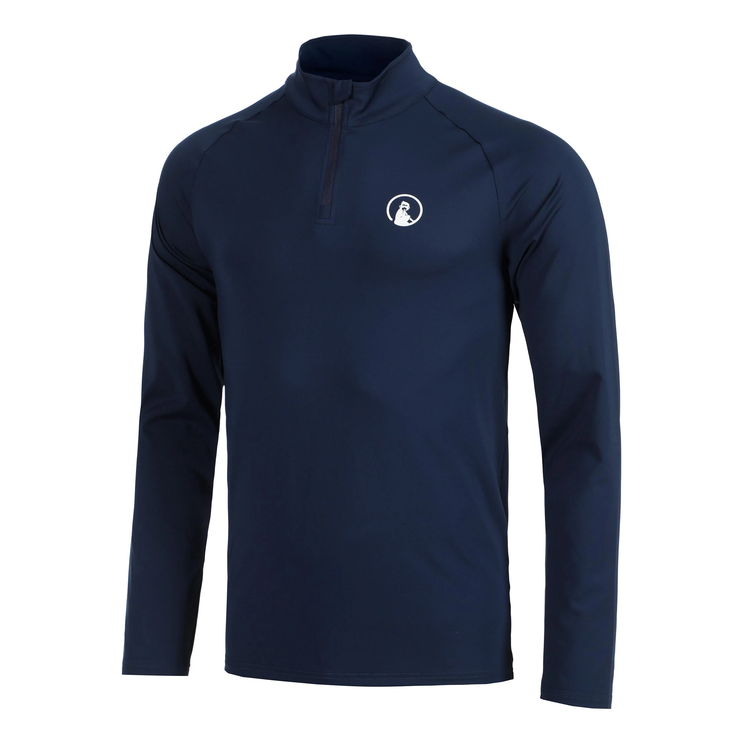 Big Serve 1/4 Zip Camiseta de manga larga Hombres-azul oscuro