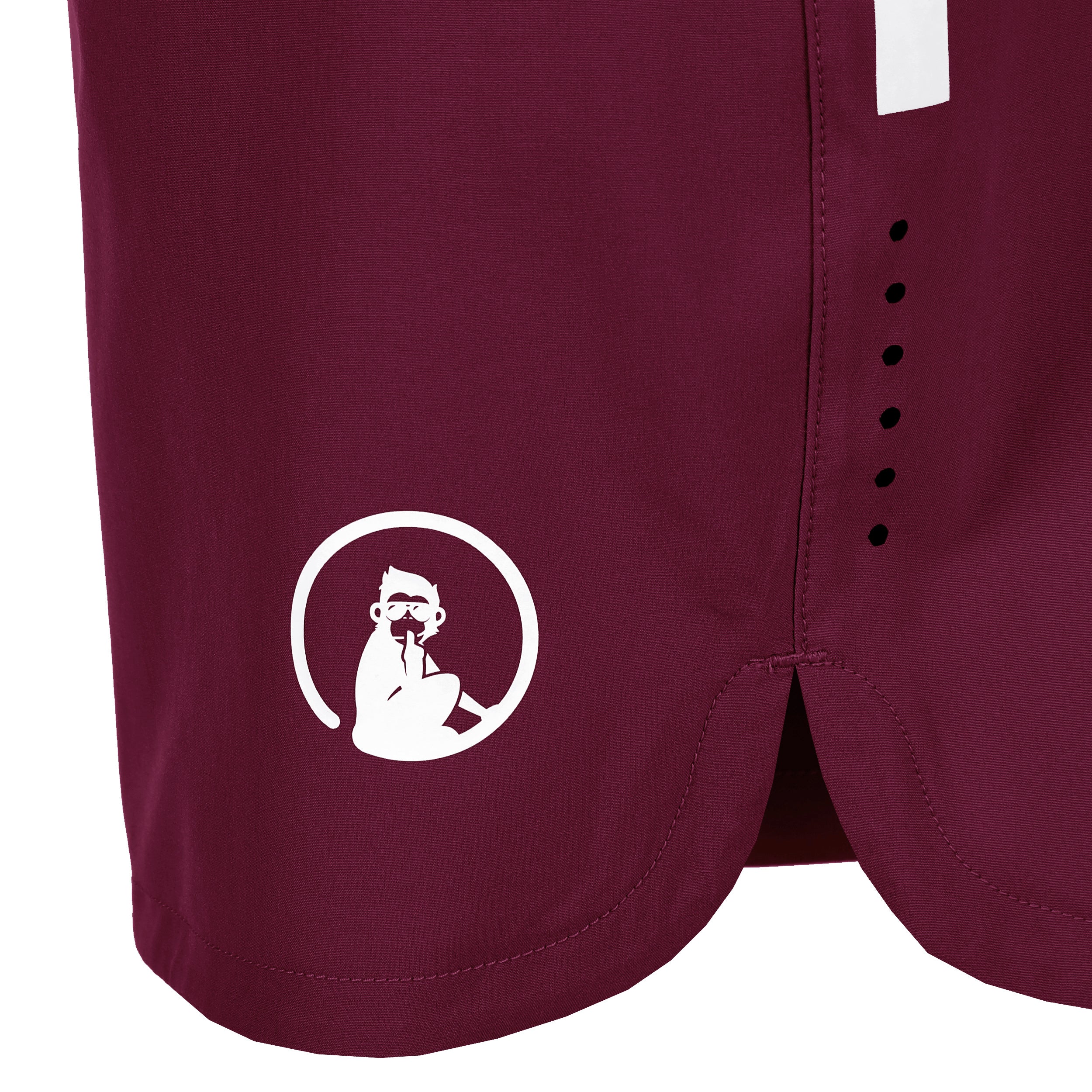 Create Drop 7in Shorts Hombres-Rojo Vino,Blanco - Image 3