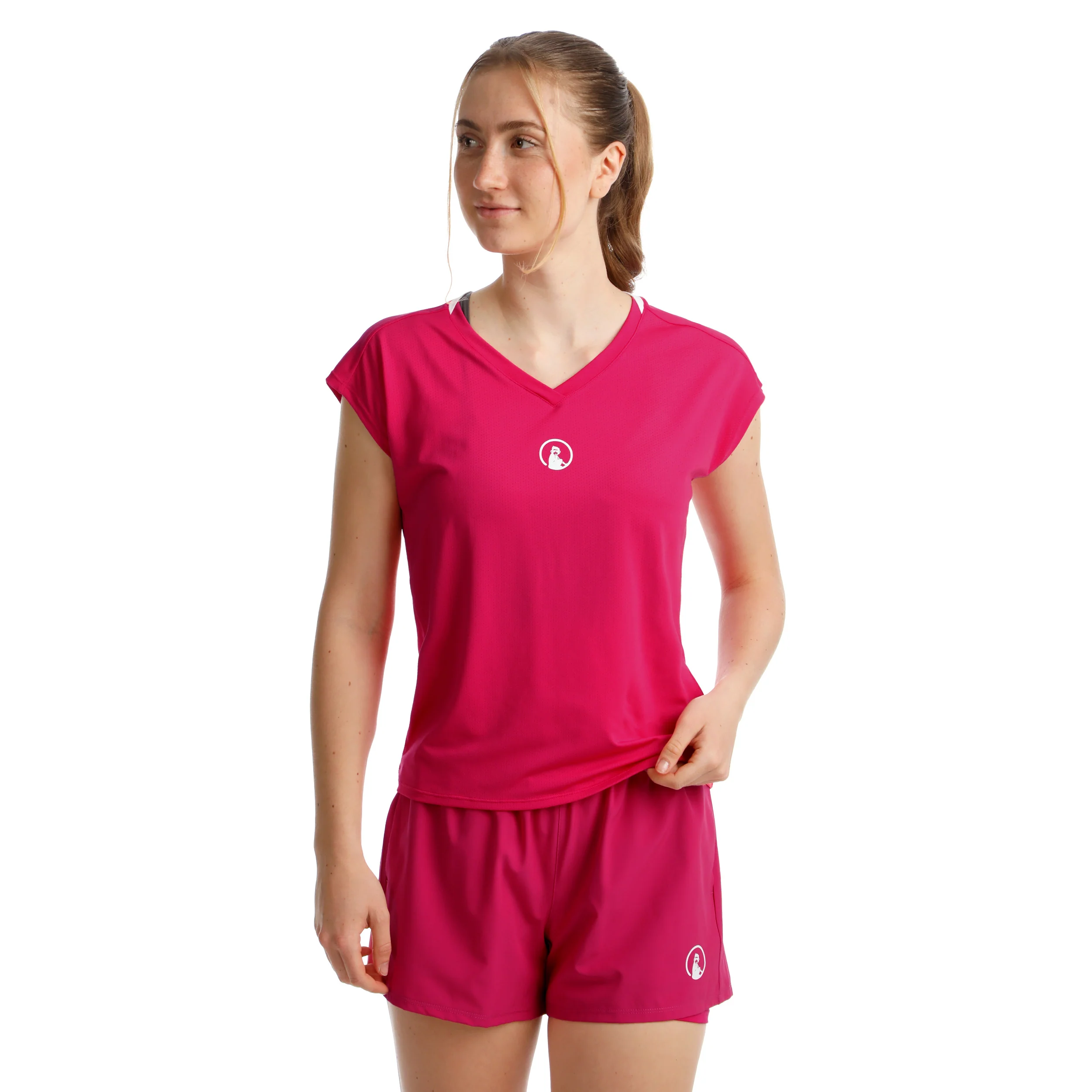 Create Volley Camiseta De Manga Corta Mujeres-Rosa,Blanco - Image 5