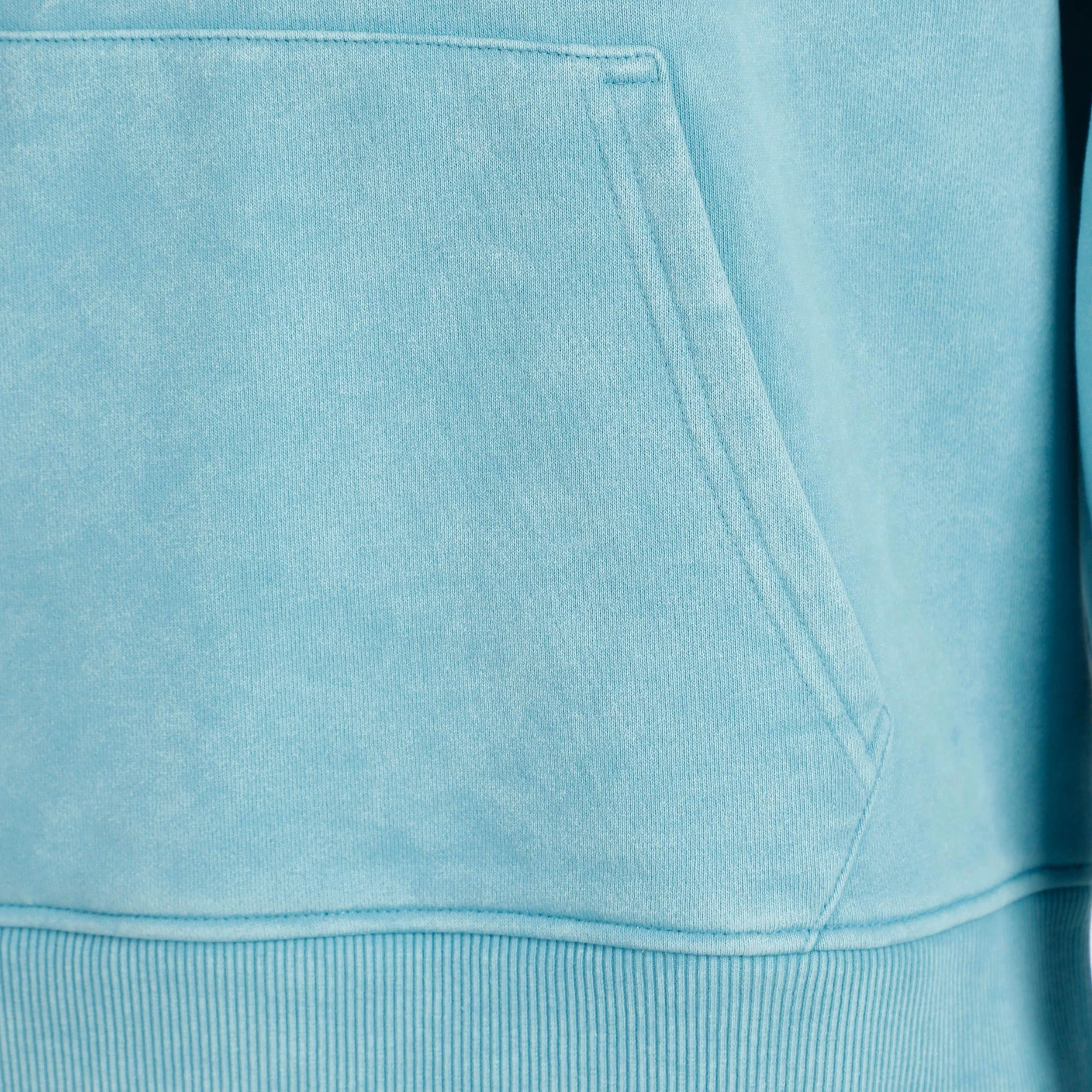Create Washed Out Loose Fit Sudadera Con Capucha Hombres-Azul Claro,Color Petróleo - Image 4