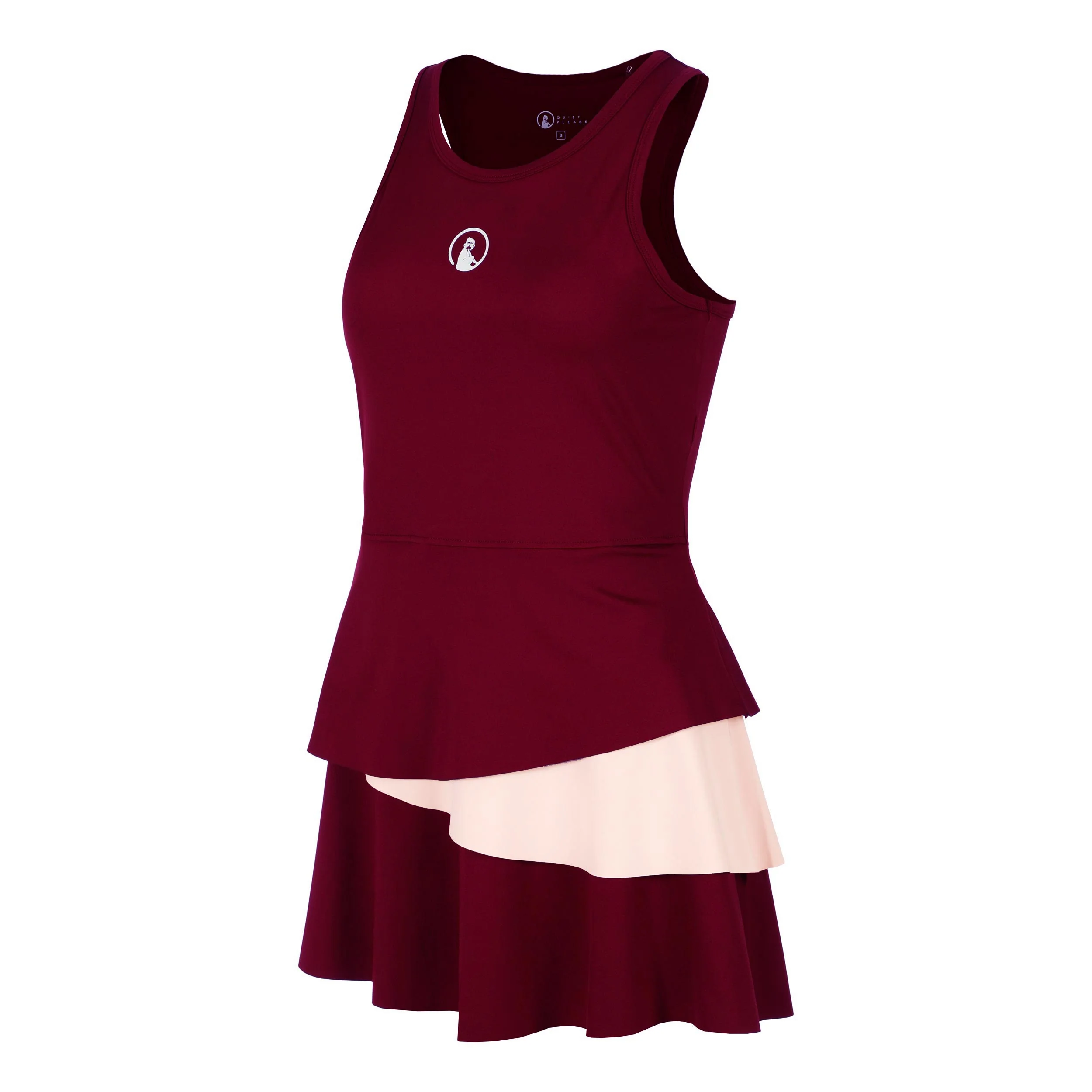 Endlessly Flounce Vestido Mujeres-Rojo Vino,Rosa