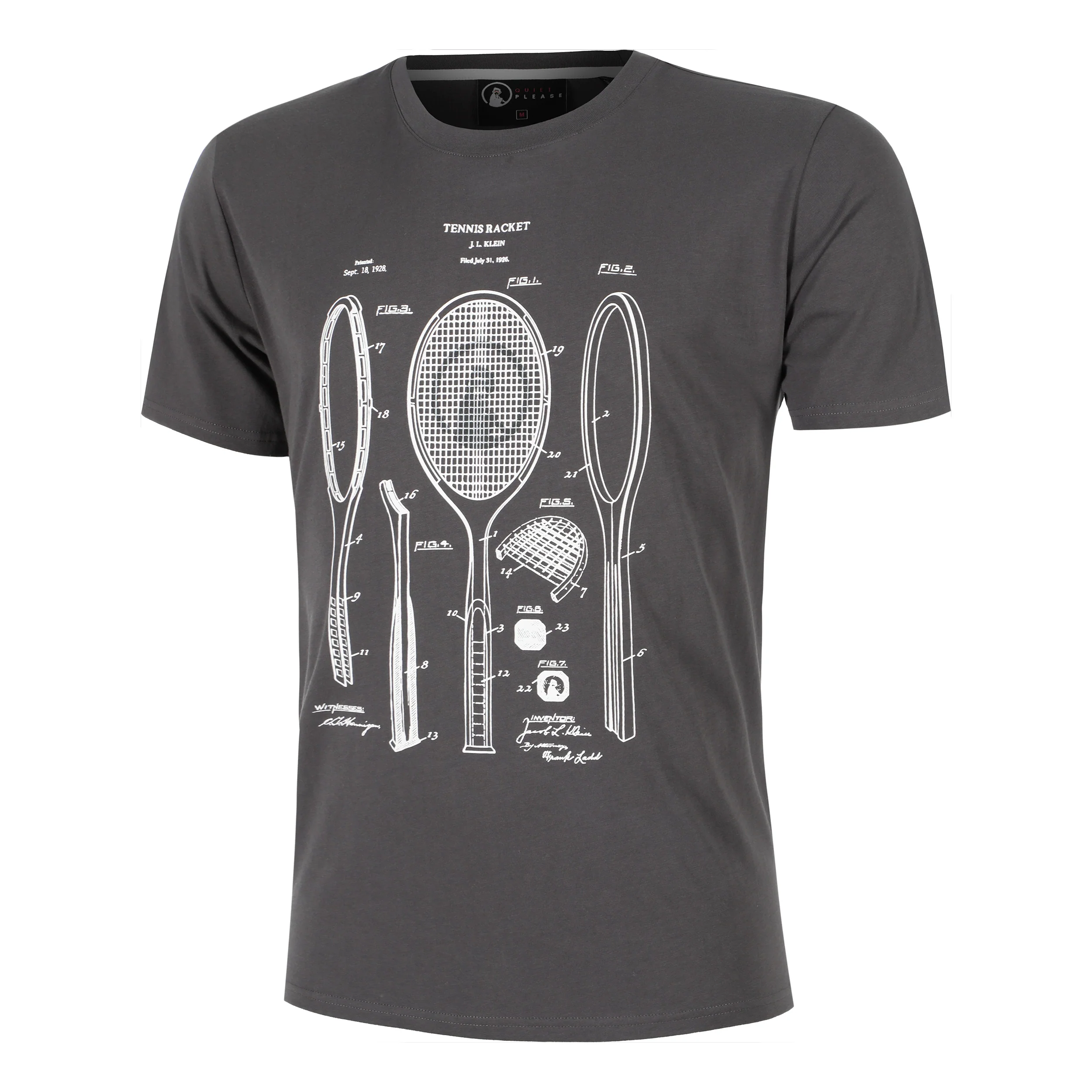 Endlessly Rackitecture Camiseta De Manga Corta Hombres-Antracita,Blanco
