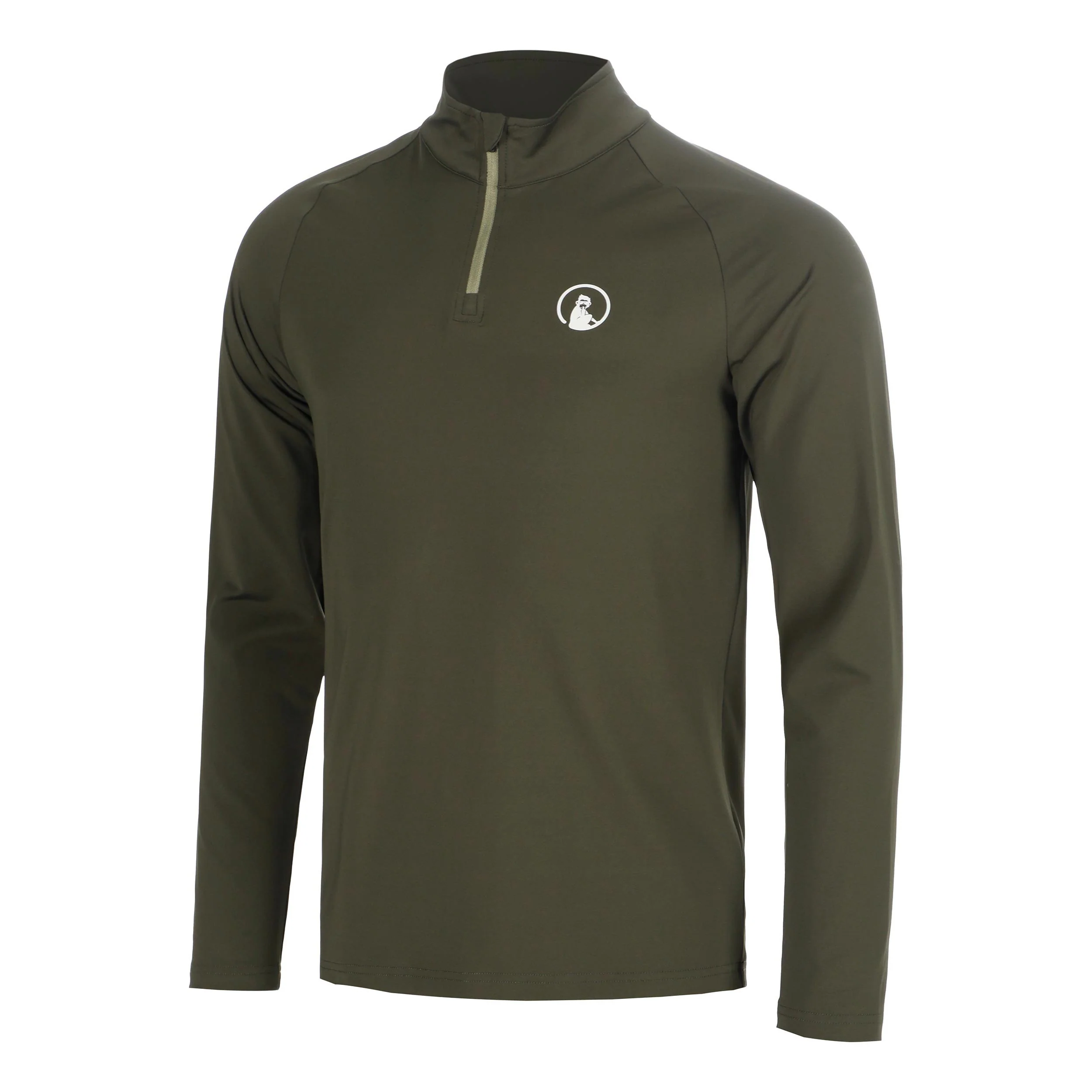 Memories Big Serve 1/4 Zip Camiseta de manga larga Hombres - verde oscuro