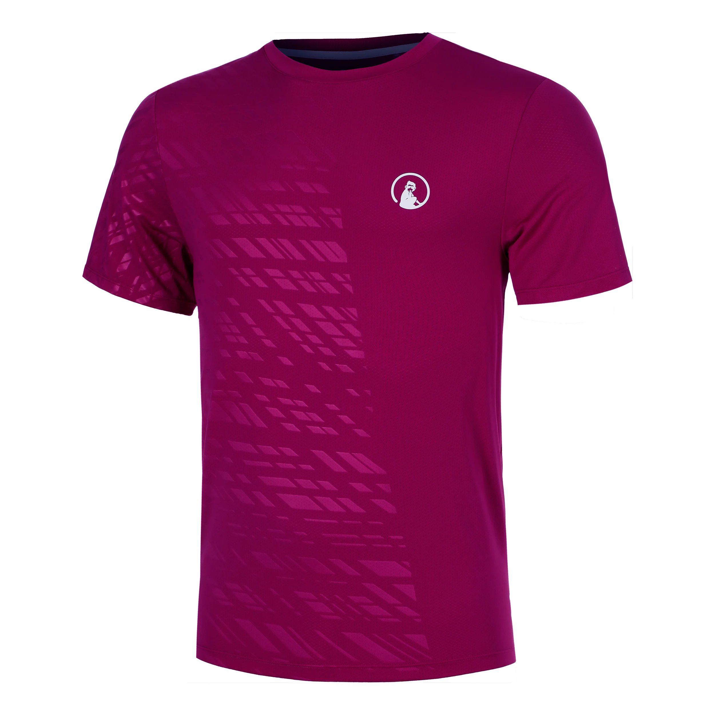 Receiver Embossed Camiseta de manga corta Hombres-berry, blanco