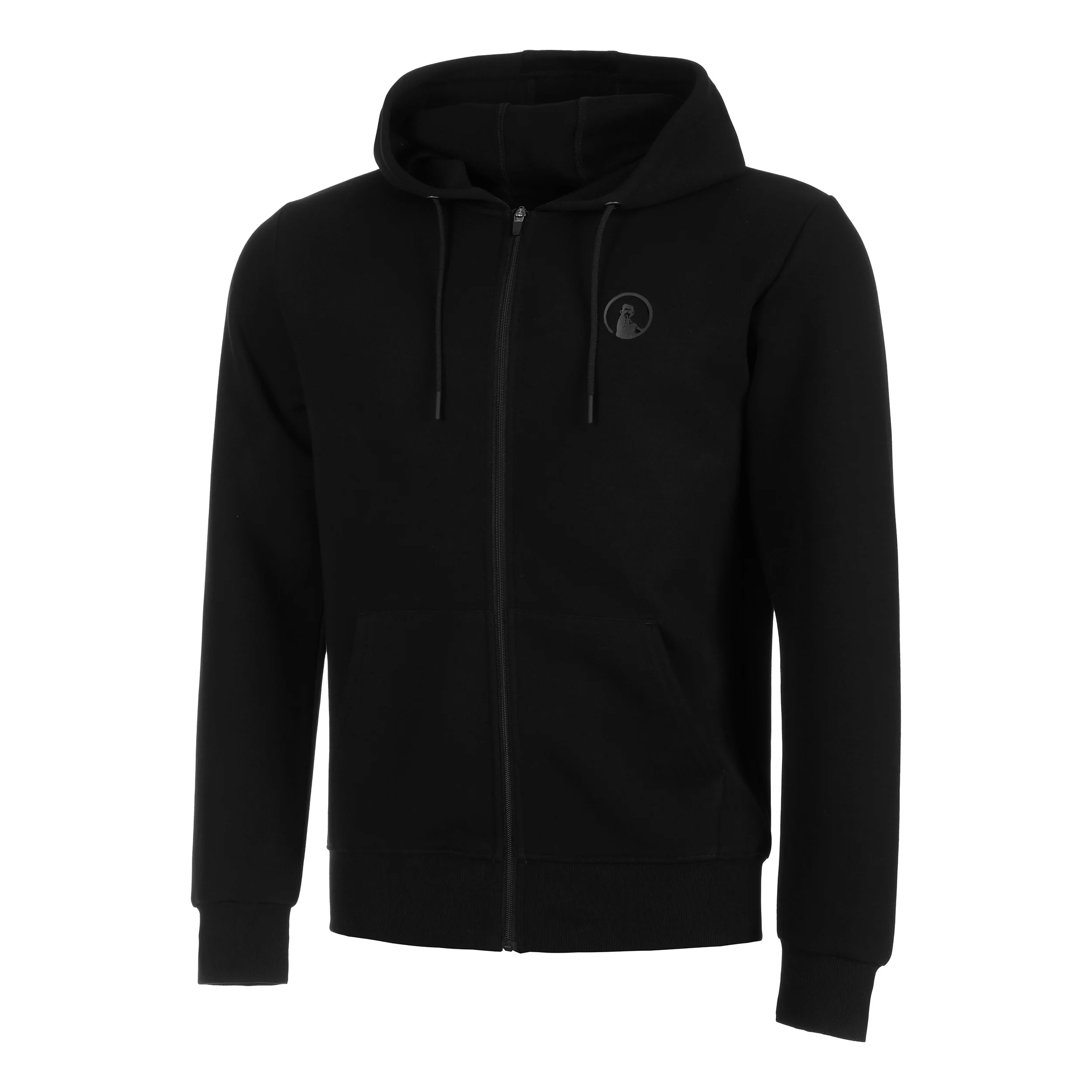 Tonal Core Zip Sudadera Con Cremallera Hombres-Negro