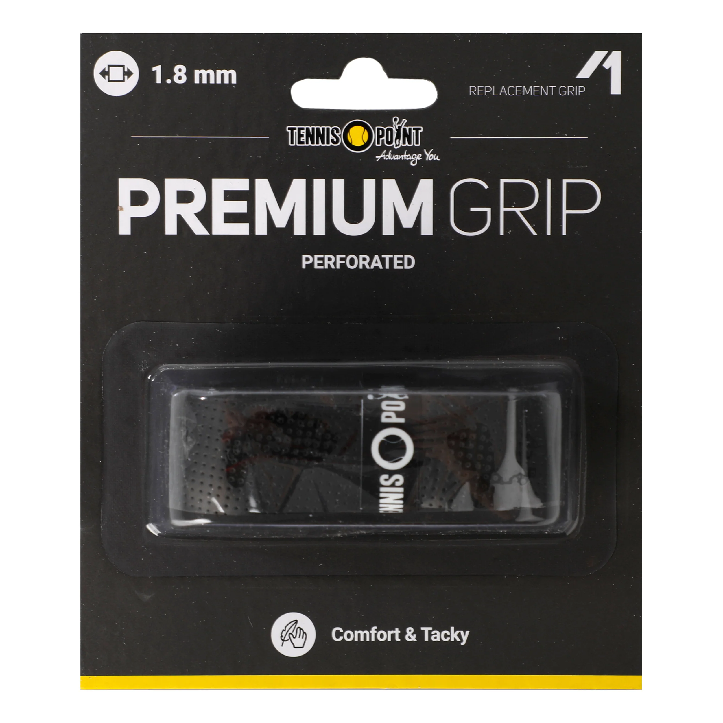 Premium Grip Perforated Pack De 1-Negro