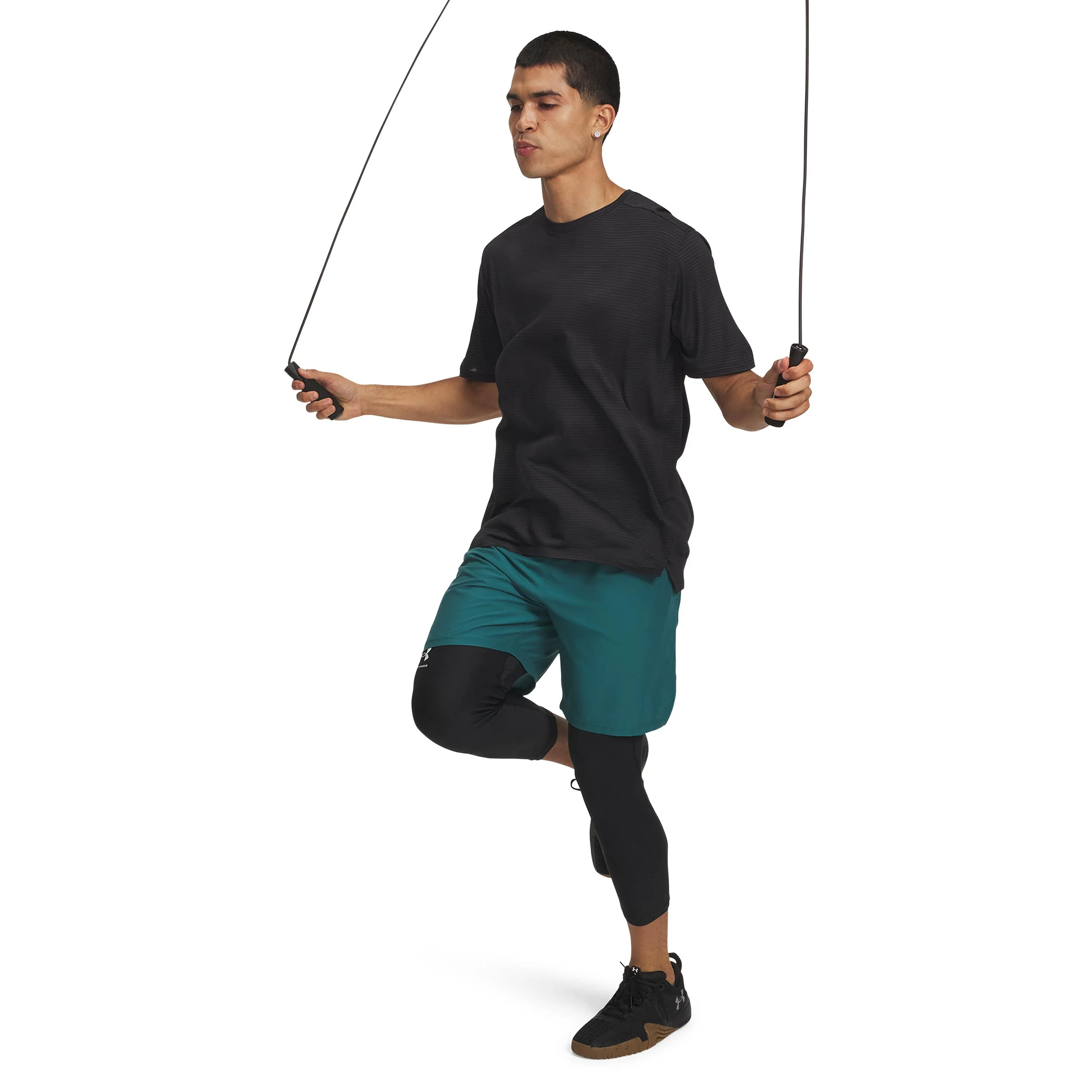 Tech Woven Shorts Hombres-verde, negro - Image 3